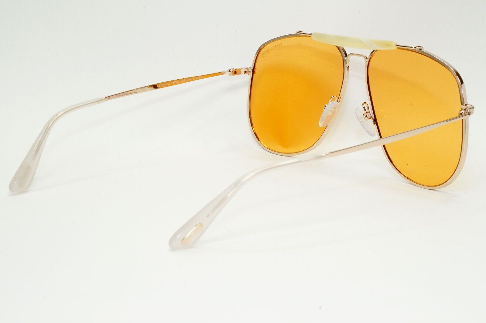 Tom Ford Sunglasses Connor-02 Gold Yellow Pilot Large Metal TF 557 28E FT0557