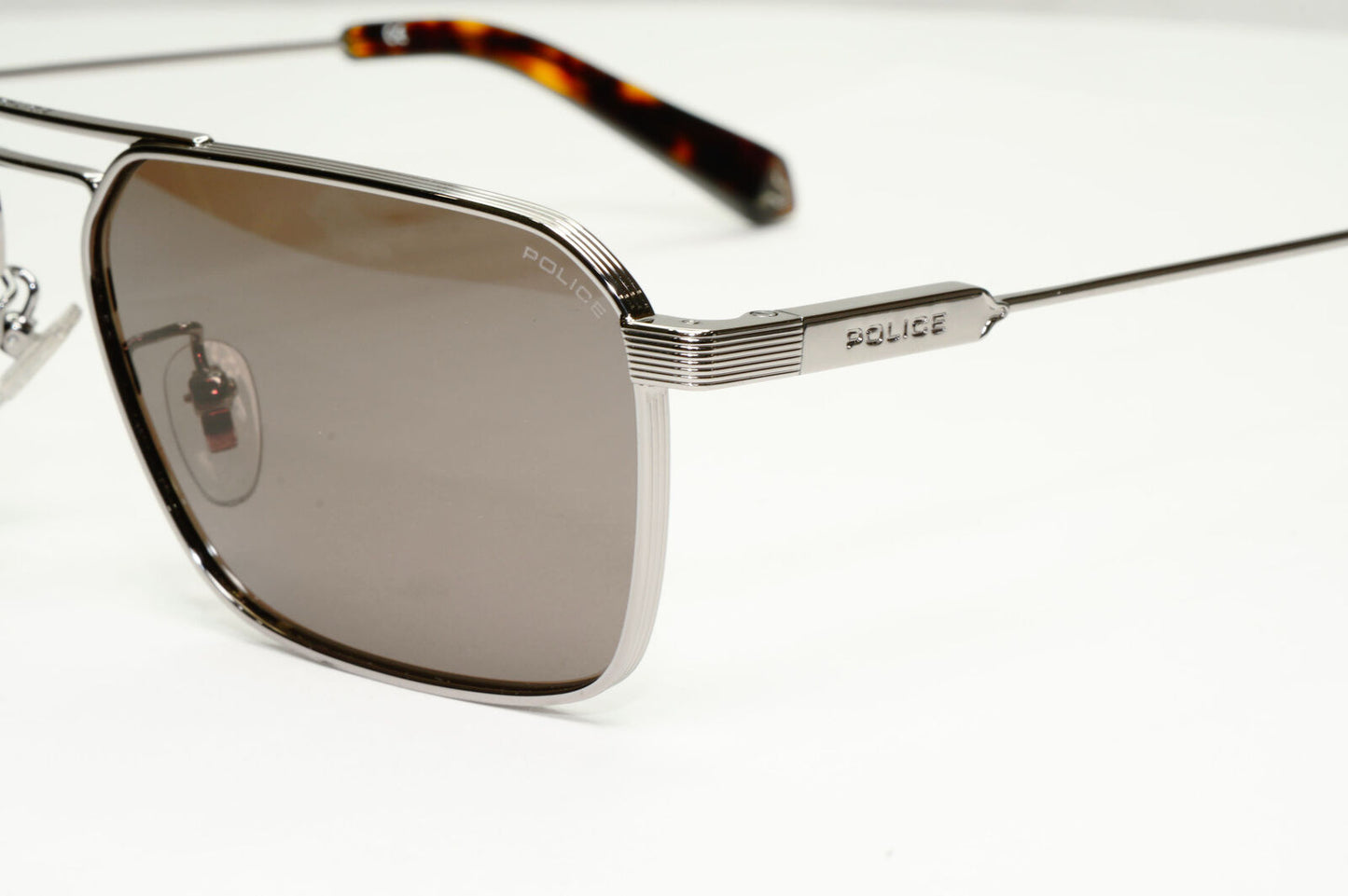 Police Lewis Hamilton F1 Sunglasses Ruthenium Gunmetal Brown SPL A23 COL 0509