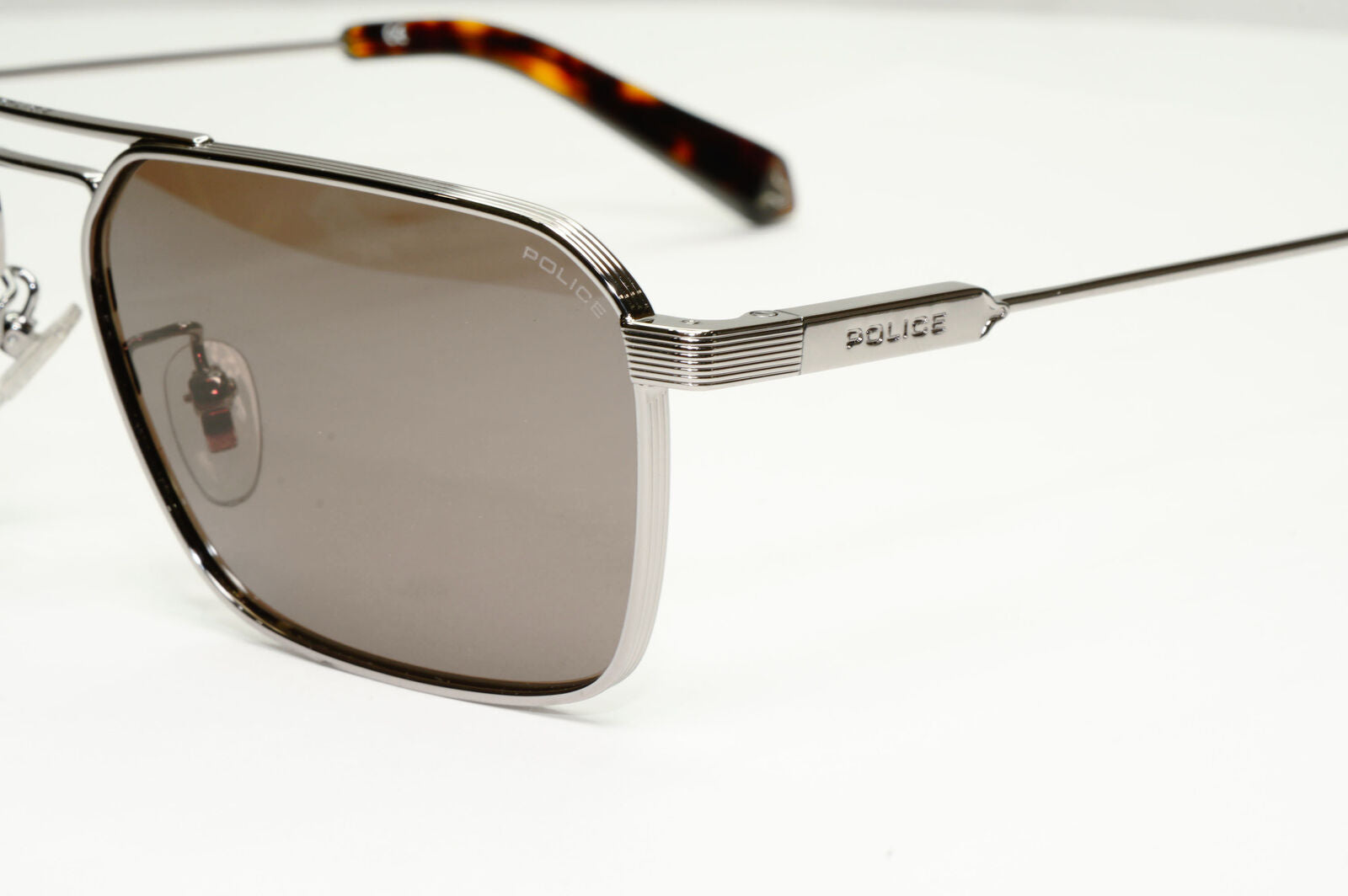 Police Lewis Hamilton F1 Sunglasses Ruthenium Gunmetal Brown SPL A23 COL 0509