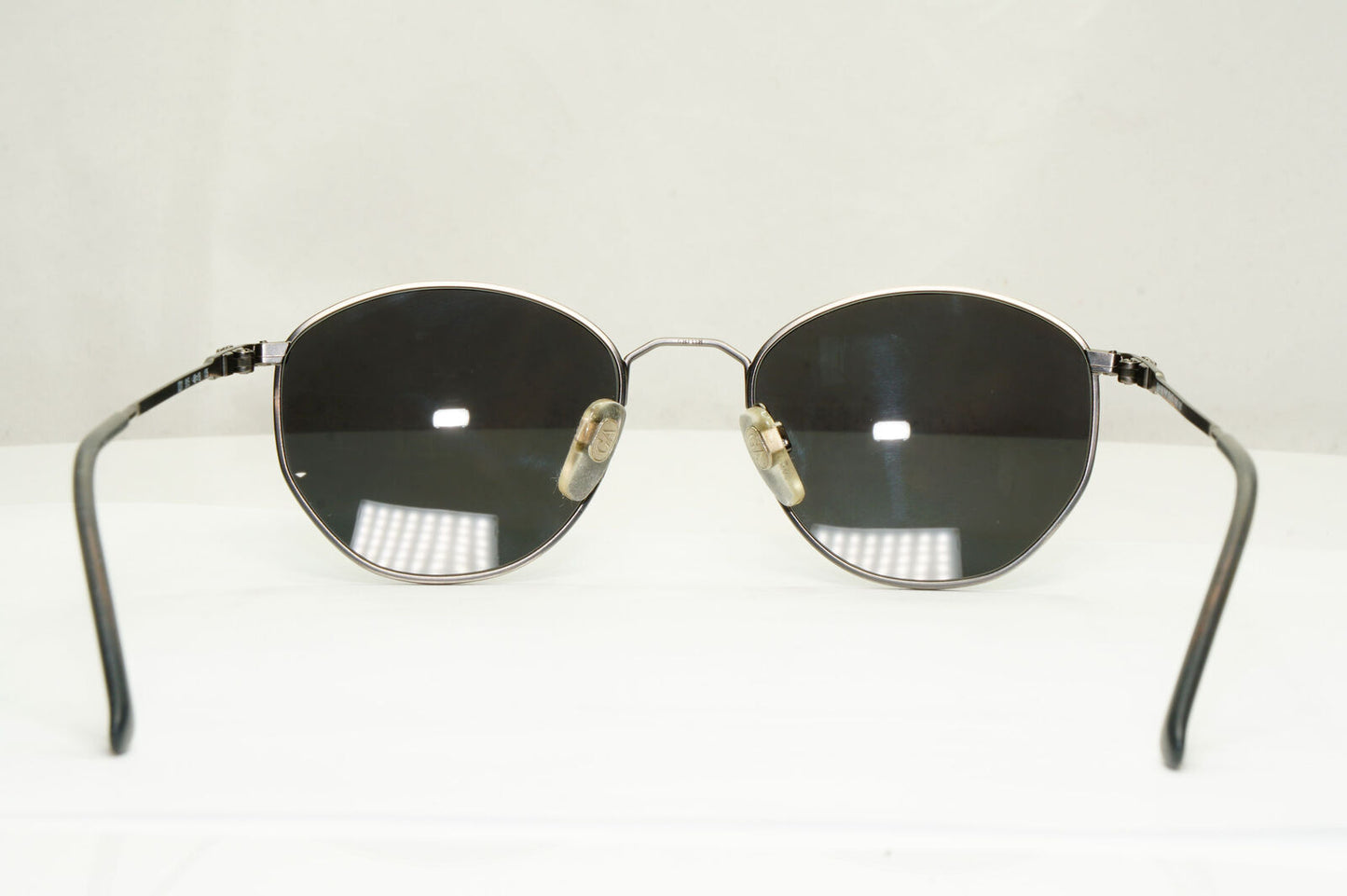 Emporio Armani Sunglasses 1997 Vintage Grey Gunmetal Black Round 031 915 48mm