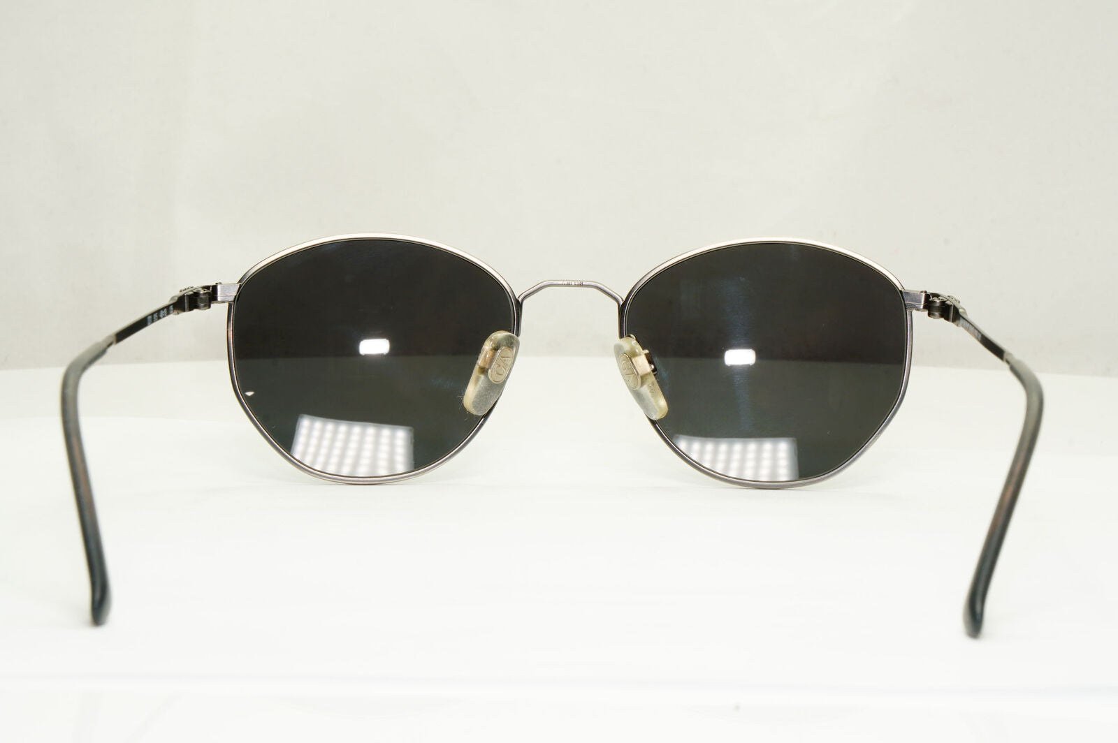 Emporio Armani Sunglasses 1997 Vintage Grey Gunmetal Black Round 031 915 48mm