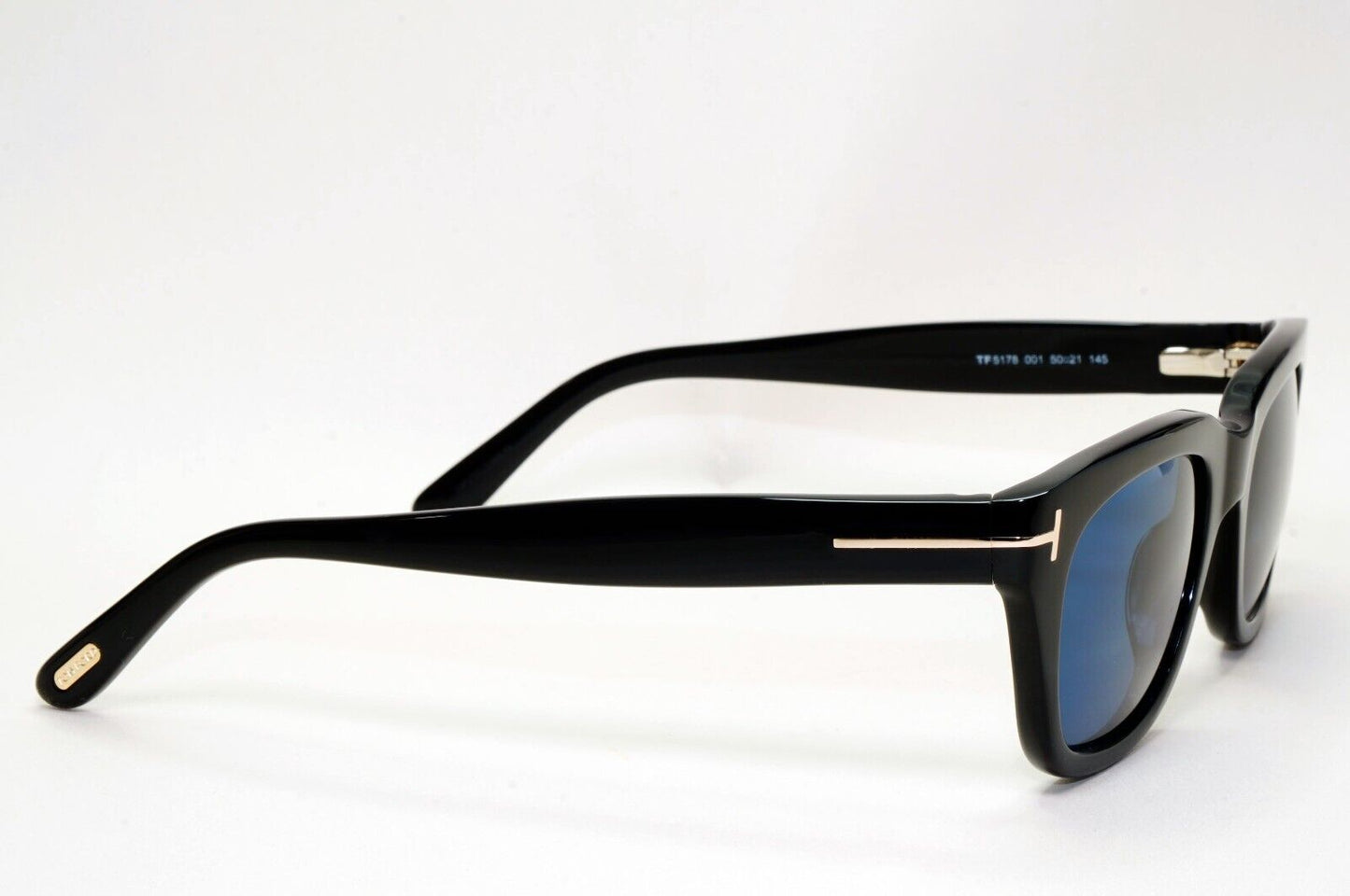 Tom Ford Sunglasses Black Glossy Dark Bue Spectre Bond FT5178 TF 5178 001 50mm