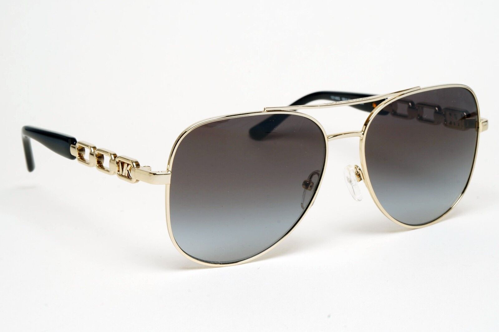 Michael Kors Sunglasses Gold Pilot Grey Gradient Metal MK 1121 Chianti 1014/8G