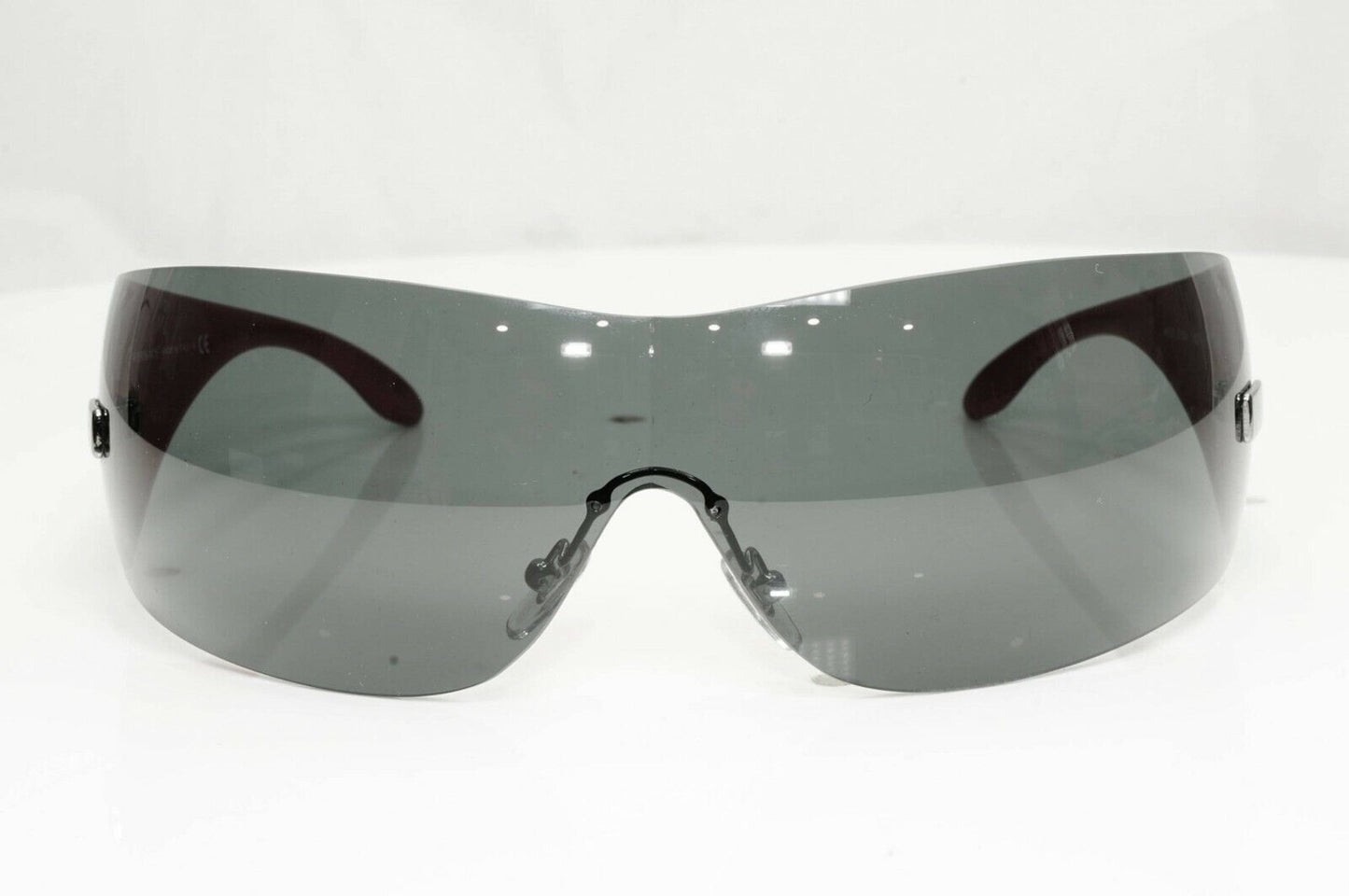 Authentic Versace Sunglasses Black Shield Mens Womens Visor Ski 2054 1001/87