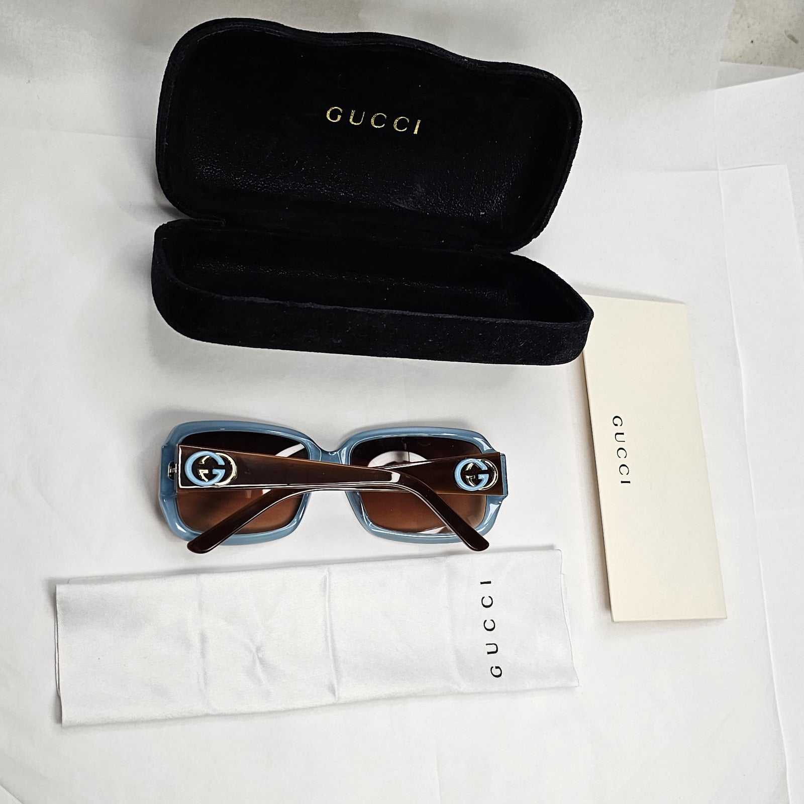Gucci Sunglasses 2008 Vintage Brown Blue Square Gradient GG 3159/S IPRIF 270124
