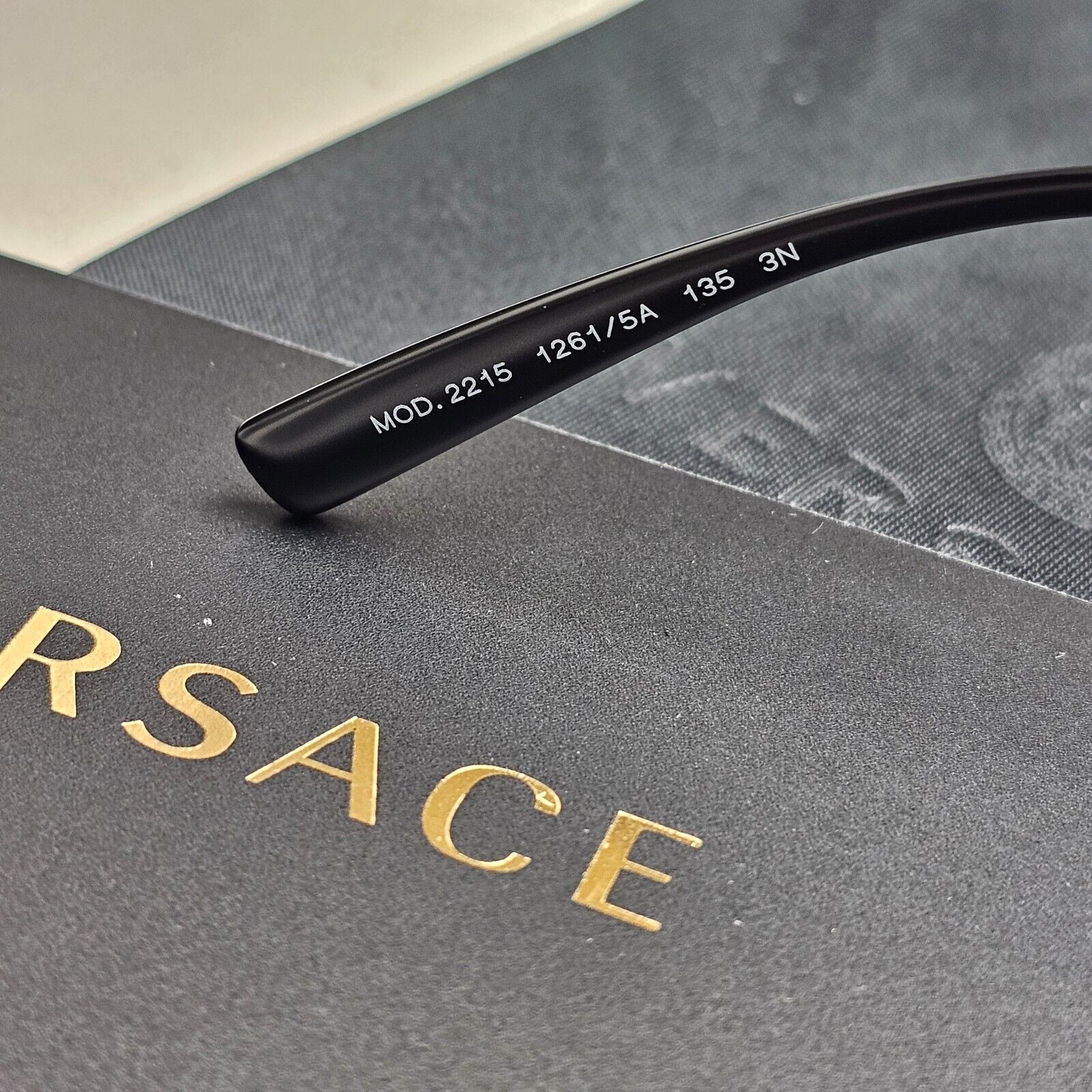 Versace Sunglasses Black Gold Mirror Shield Medusa MOD VE 2215 1261/5A