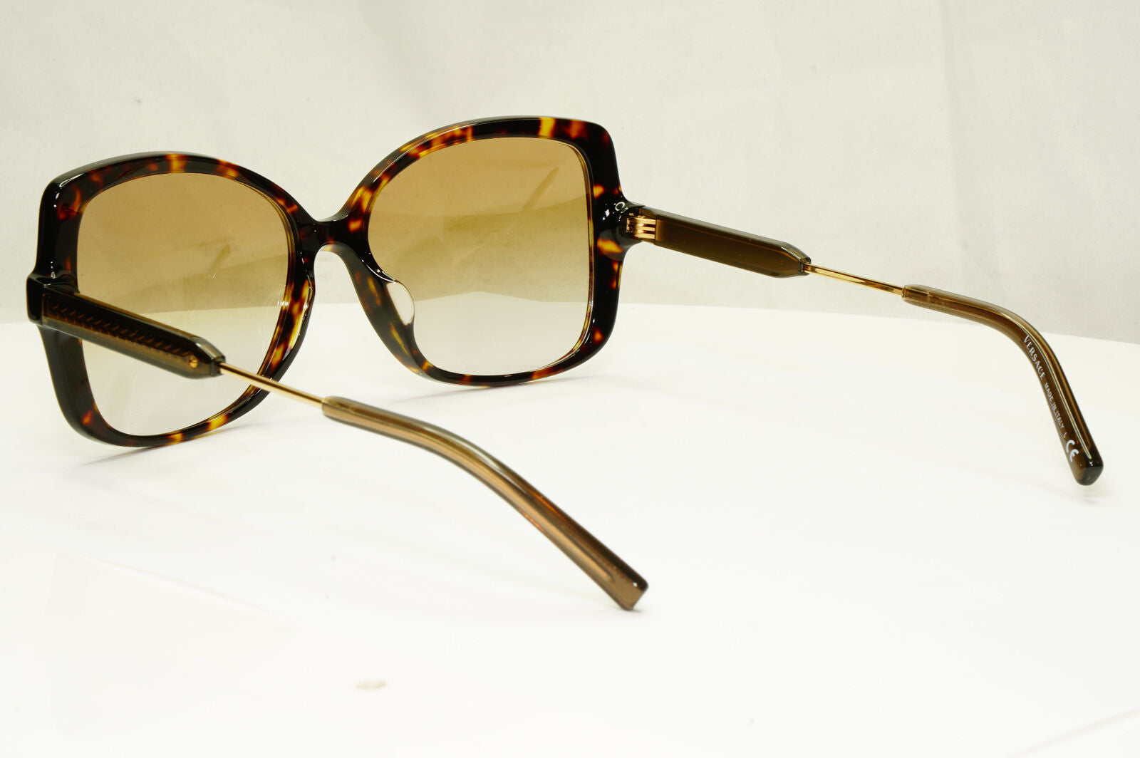 Authentic Versace Womens Square Sunglasses Brown Havana Gold 4390 F 108/6E