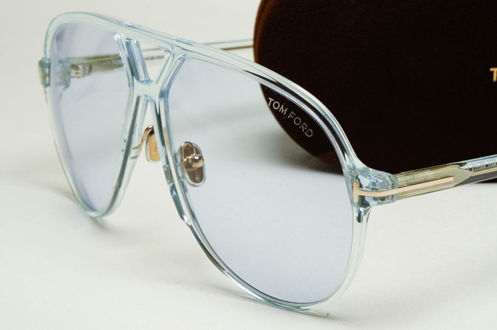 Tom Ford Sunglasses Bertrand Light Blue Oversized Pilot FT1061 TF 1061 84V