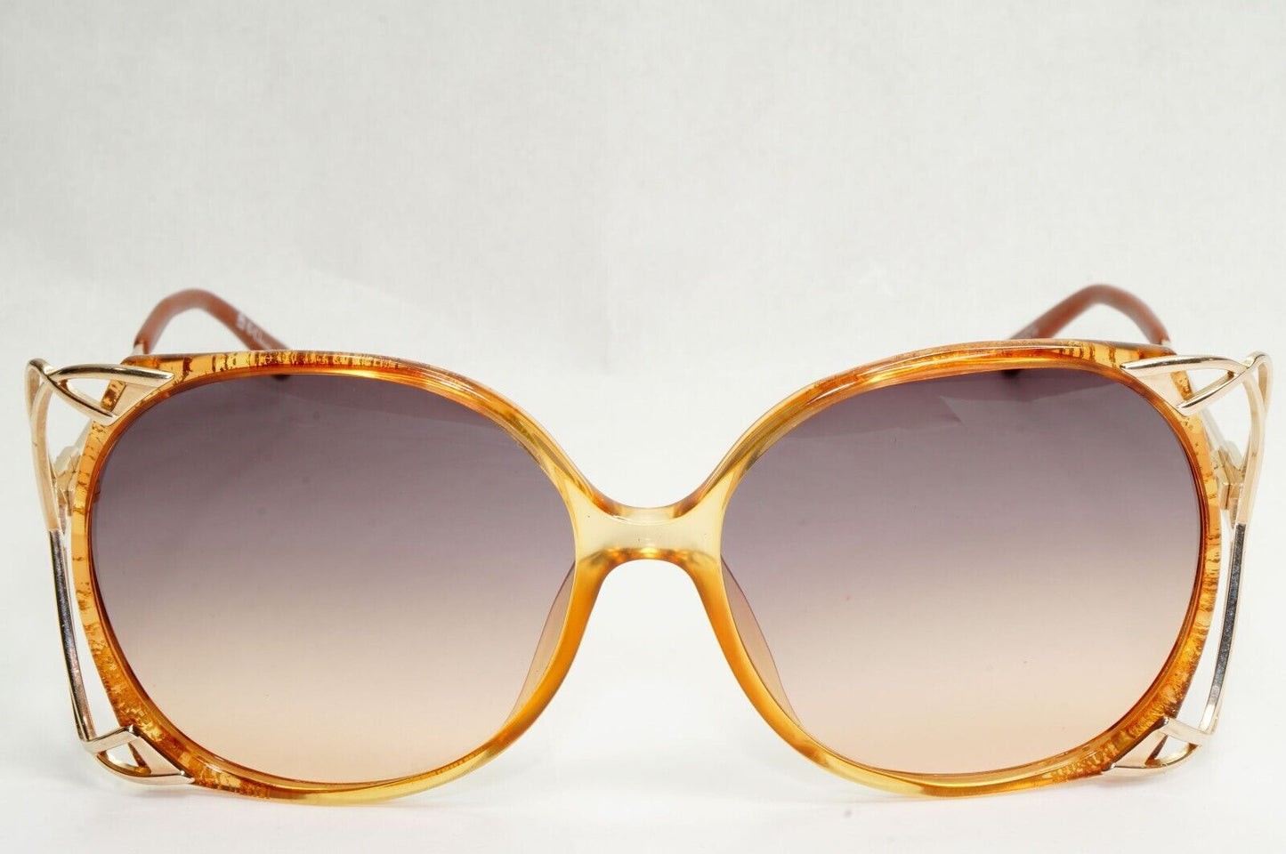 Dior Sunglasses 1990s Vintage Germany Gold Brown Grey Square 2543 11 55mm 270324