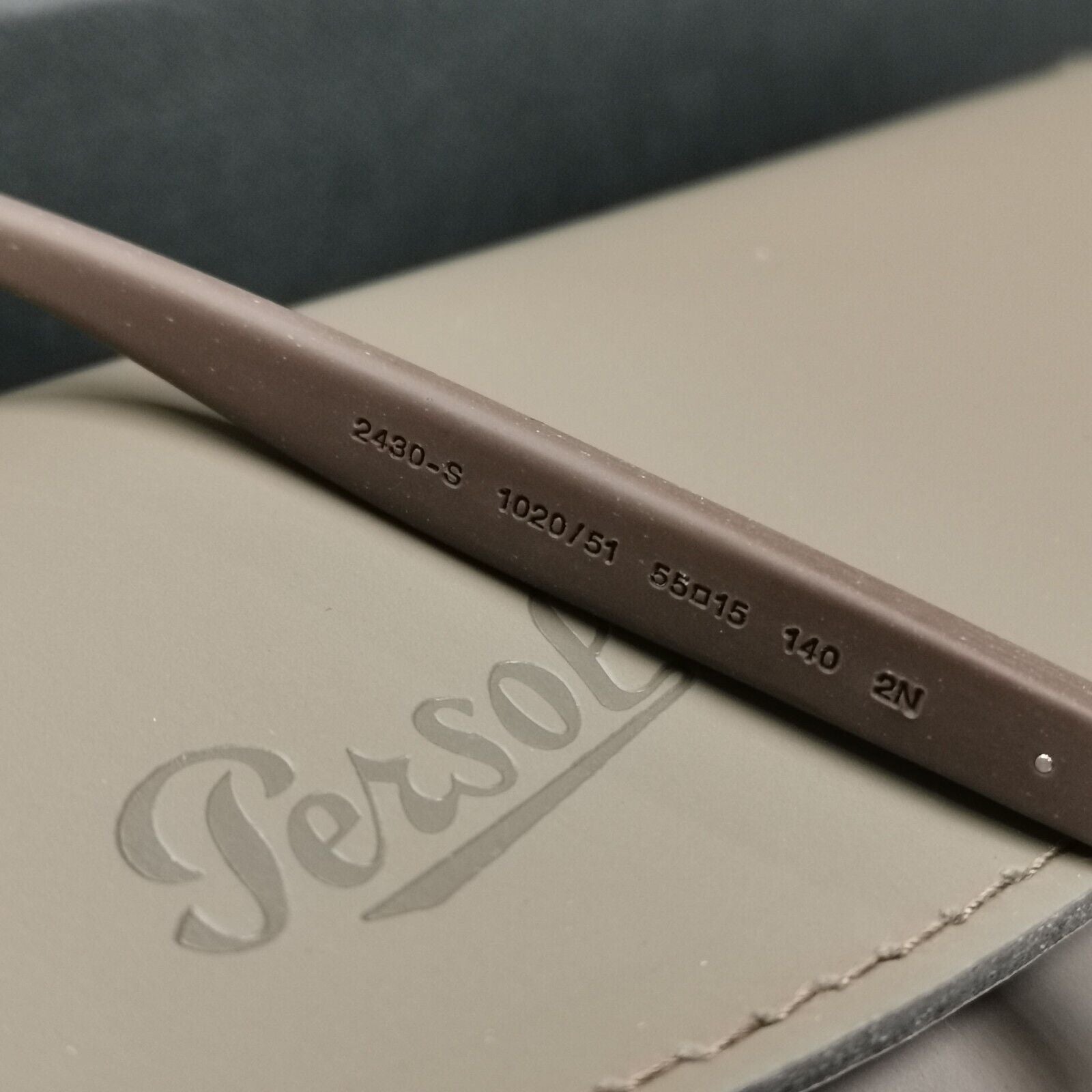 Persol Sunglasses 2013 Navigator Brown Gradient Metal Pilot 2430-S 1020/51 55mm