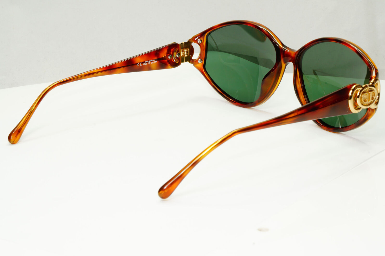 Dior 1990s Vintage Sunglasses Gold Green Brown Tortoise Austria 2850 10 261022