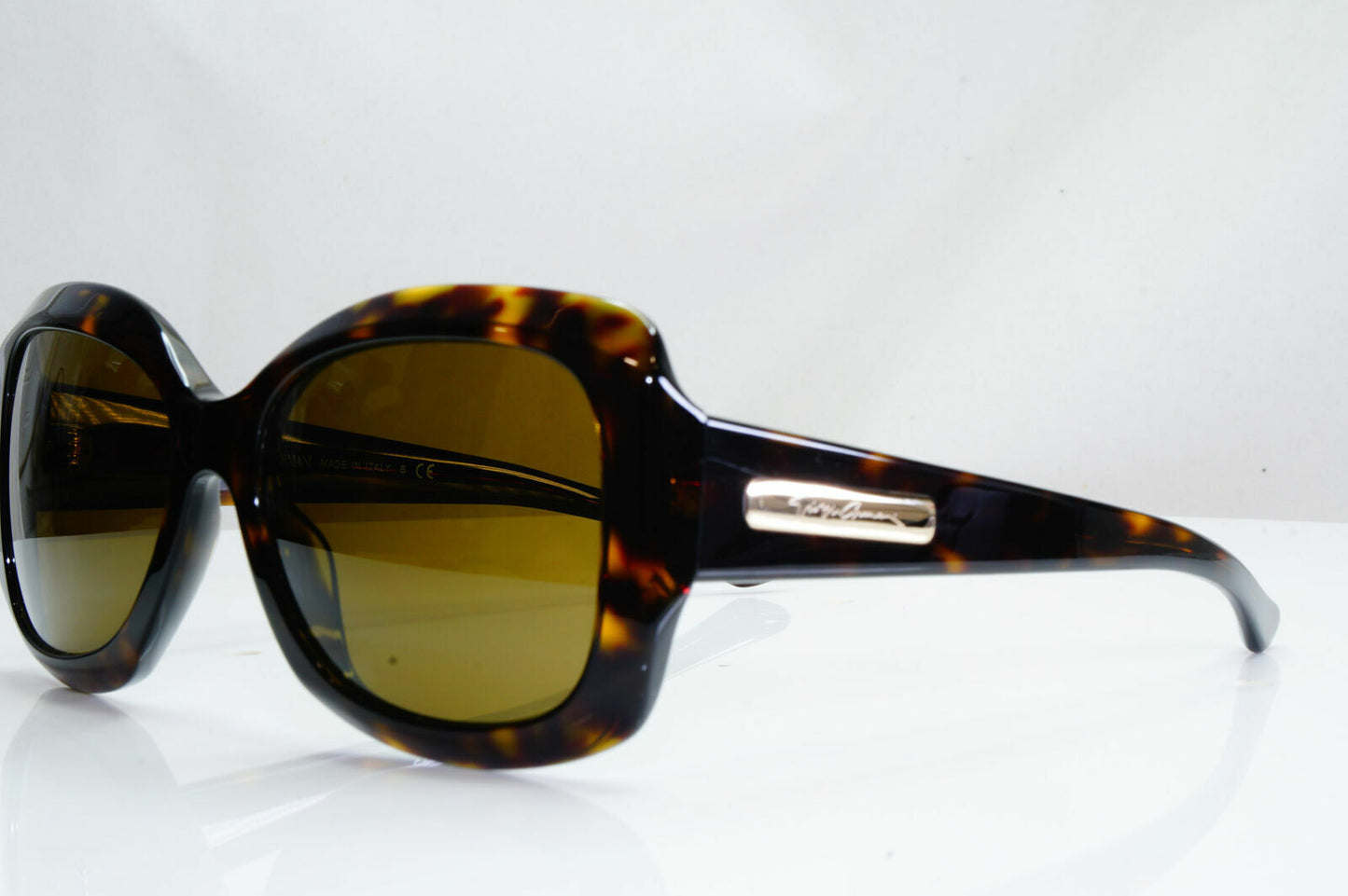 Authentic GIORGIO ARMANI Sunglasses Brown Vintage GOLD AR 8002 5026/73 27020