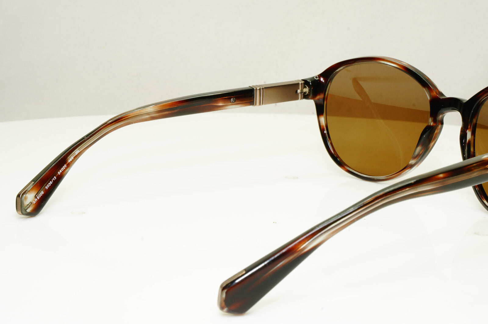 Giorgio Armani Round Brown Tortoise Sunglasses Womens AR 8006 5036/13 30087