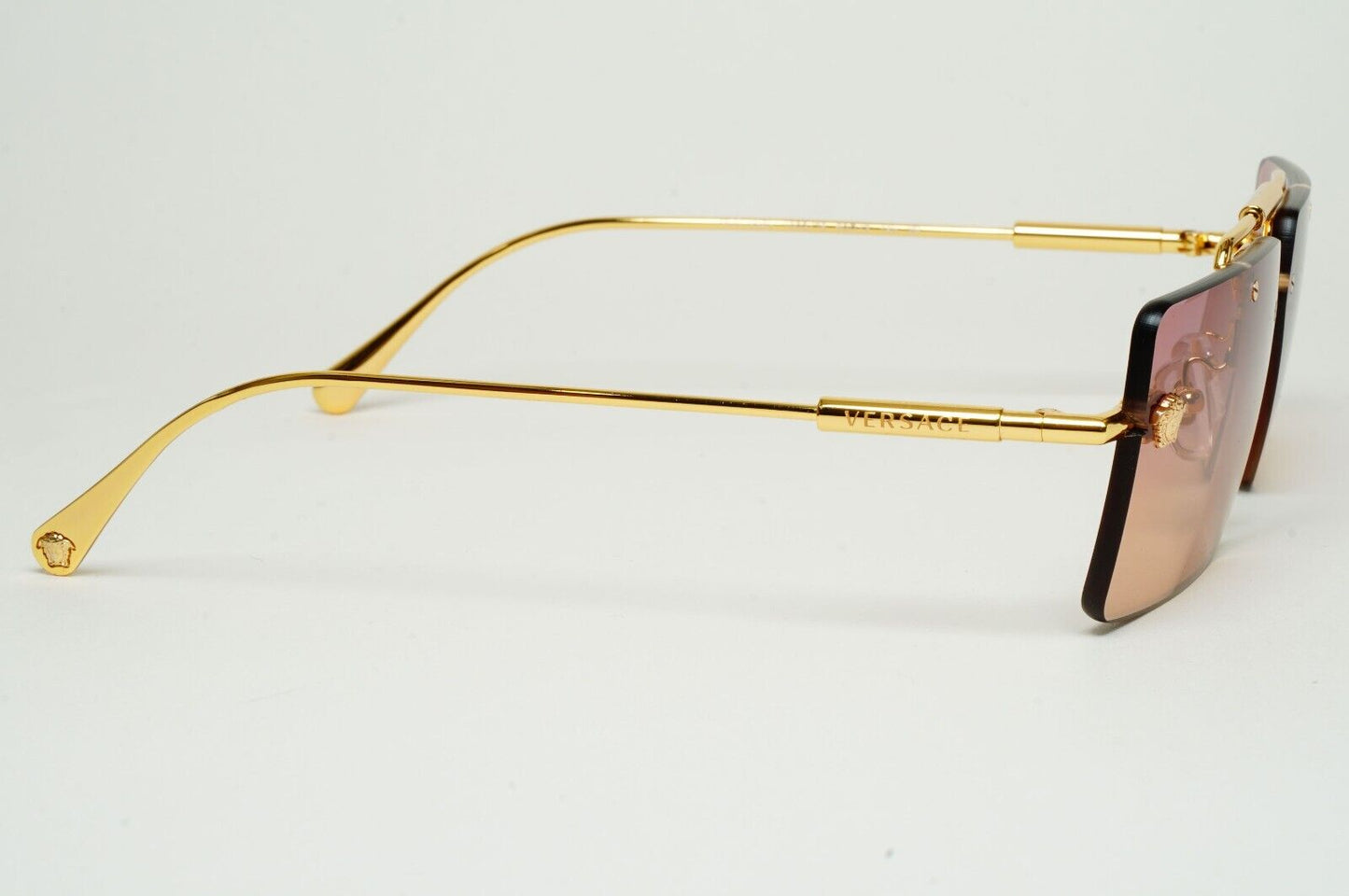 Versace Sunglasses Gold Rimless Gold Fuchsia Orange Gradient MOD VE 2245 1002/78
