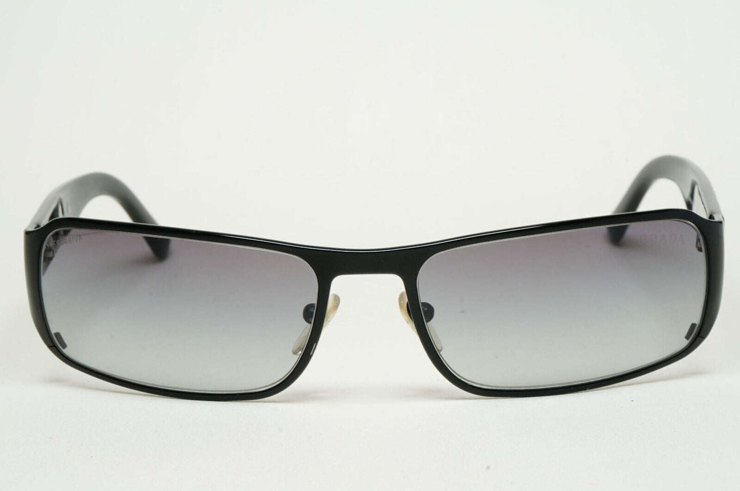 Prada Sunglasses 2007 Vintage Black Grey Rectangle PR61MS SPR 61M 1BO-3M1 310125