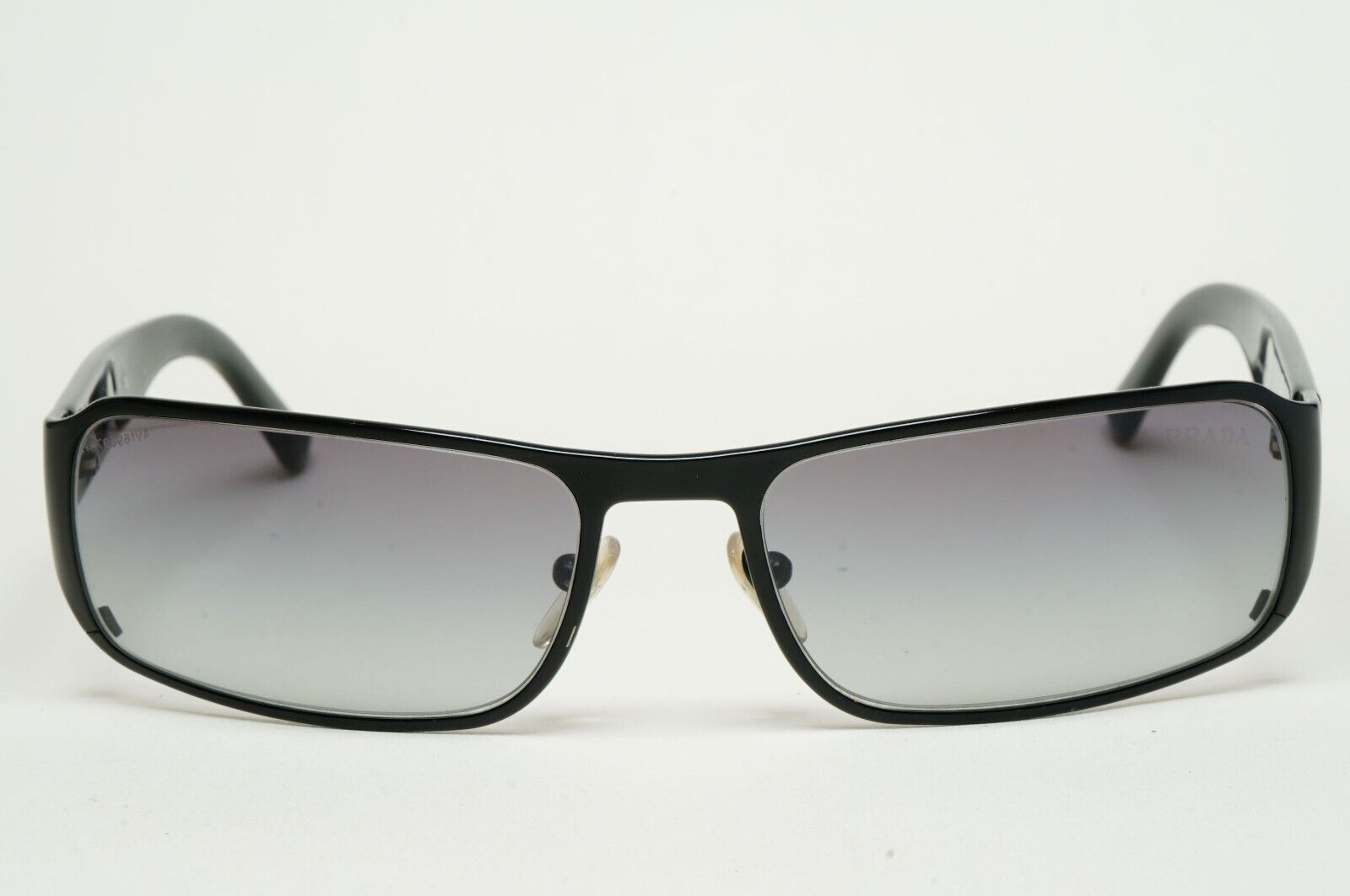 Prada Sunglasses 2007 Vintage Black Grey Rectangle PR61MS SPR 61M 1BO-3M1 310125