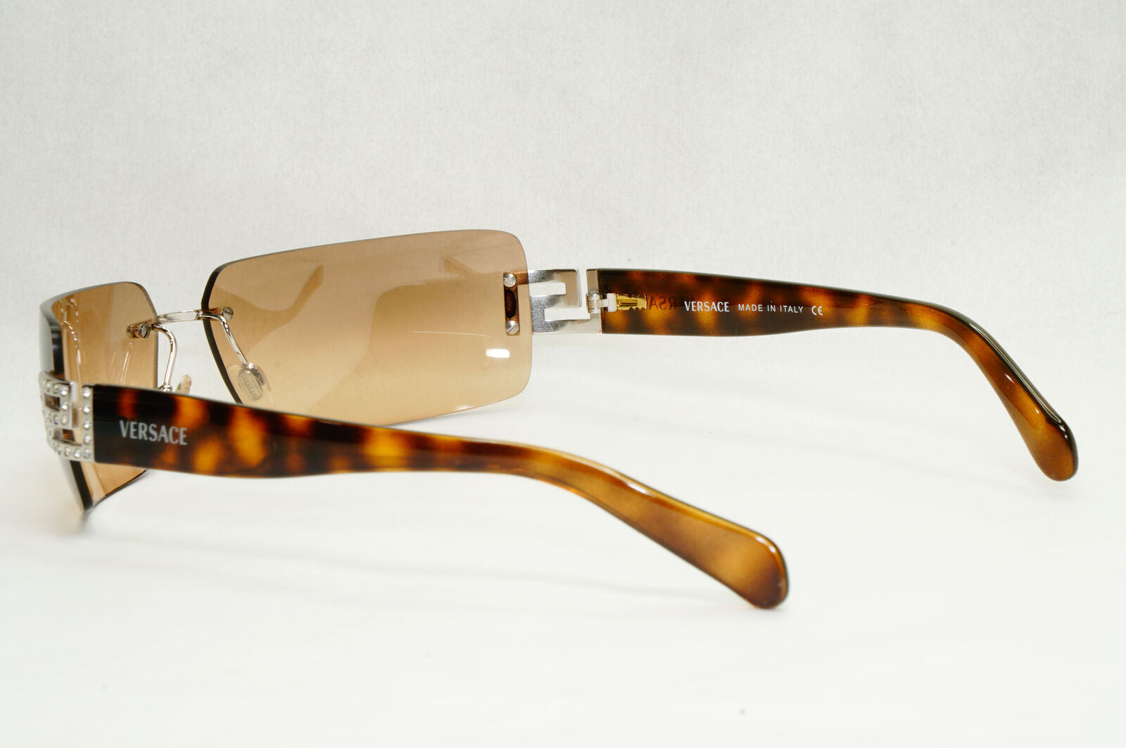 Versace Sunglasses 2004 Vintage Rimless Brown Mirrored MOD 2017-B 1000/8Z 210124