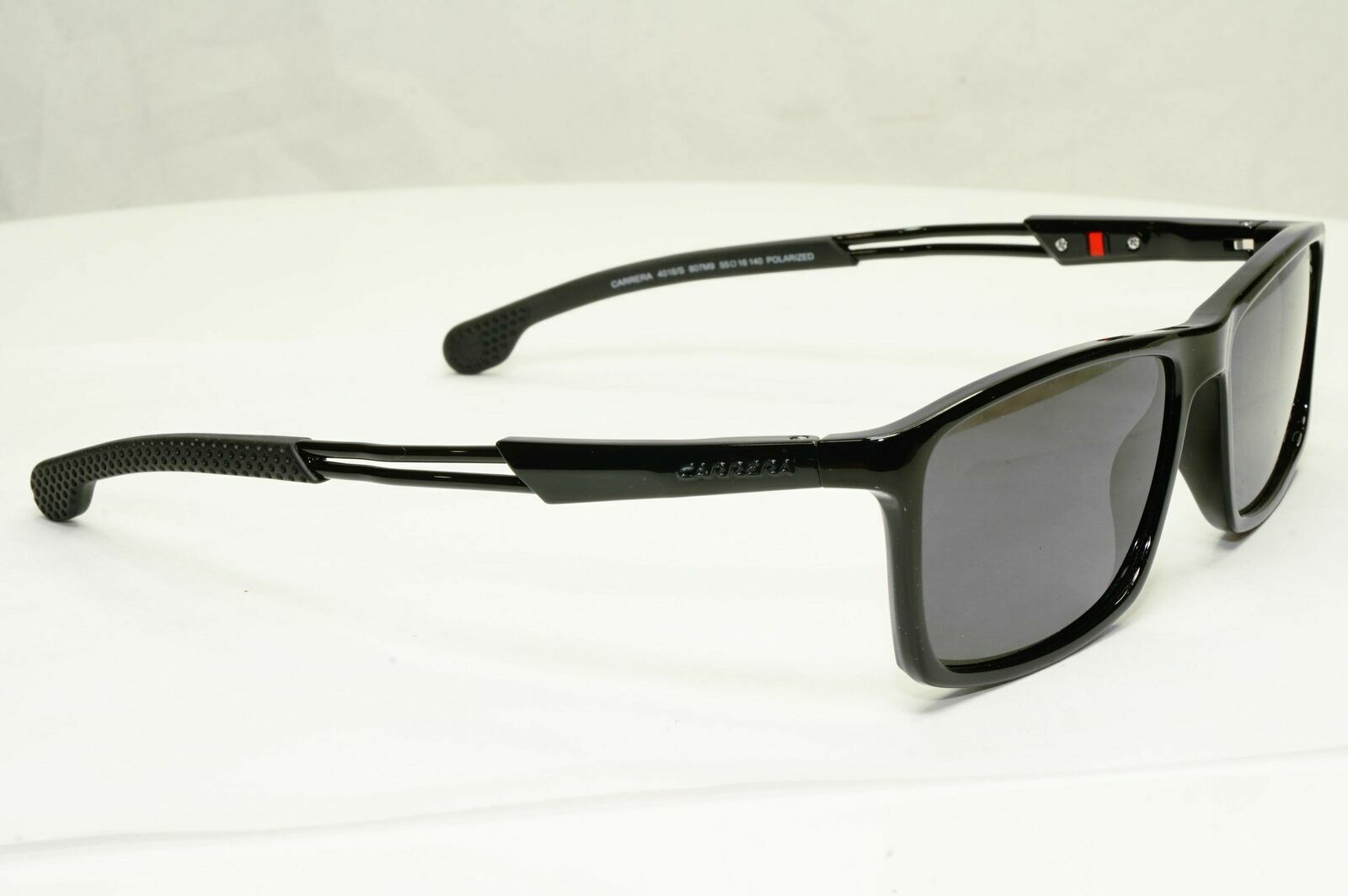 Carrera Polarized Sunglasses Black Smoke Mens Square Rectangle 4016 807M9 Sport