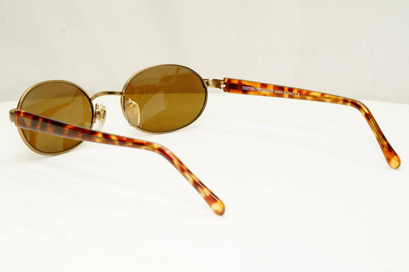 Emporio Armani 1997 Vintage Sunglasses Mens Womens Oval Bronze Metal 106-S 884
