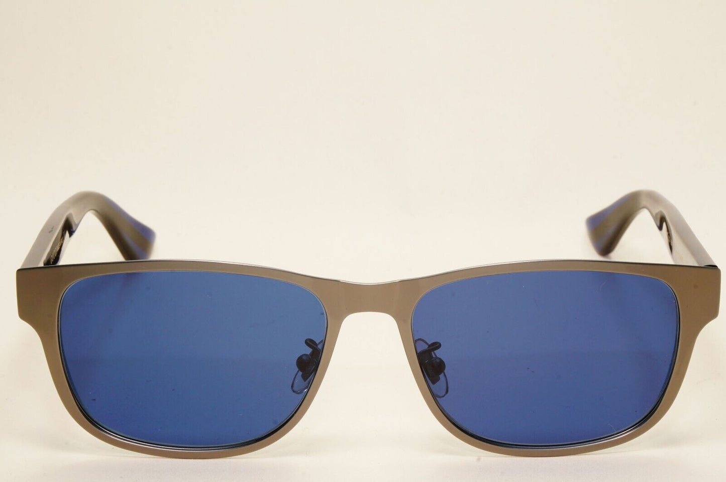 Gucci Sunglasses 2017 Blue Grey Gunmetal Square GG 0007O 003 55mm 131024