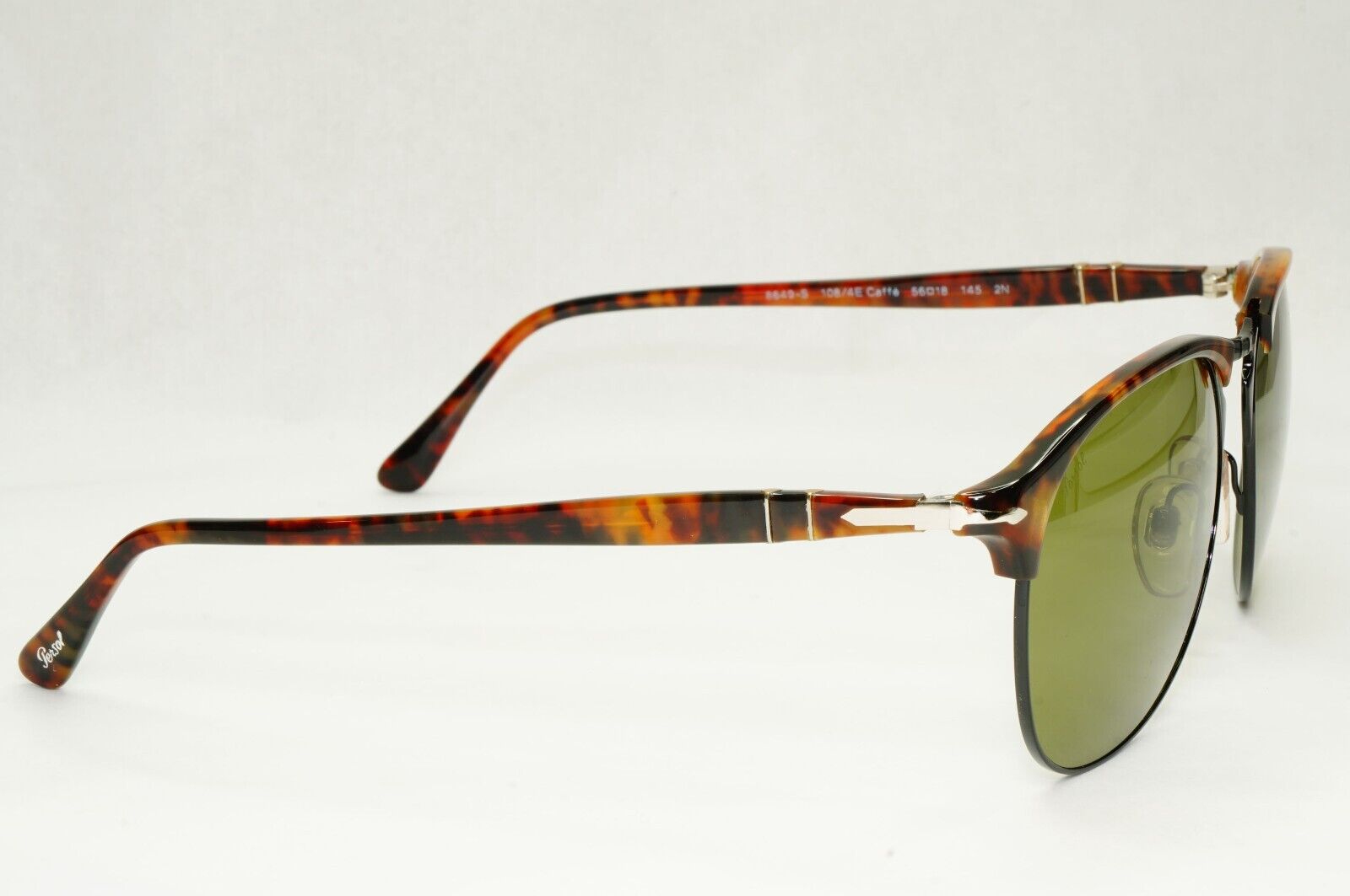 Persol Sunglasses 2015 Brown Caffe Tortoise Green Square 8649-S 108/4E 56mm
