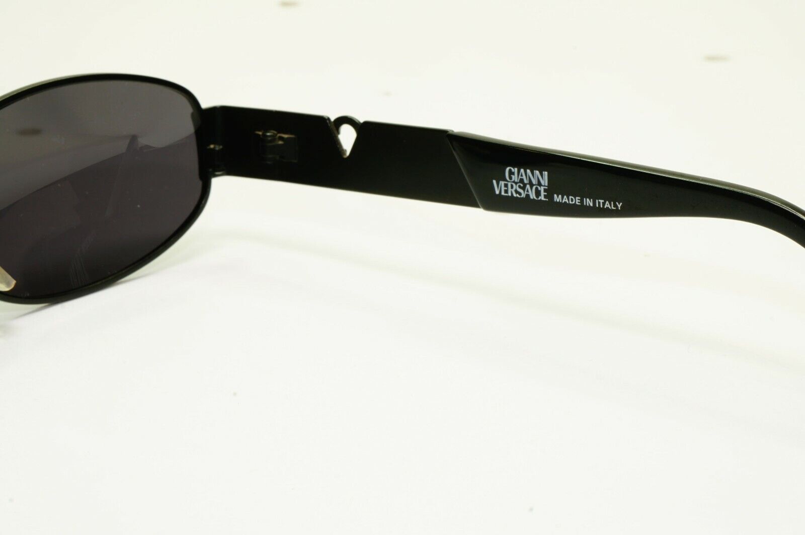 Gianni Versace 1996 Vintage Black Rectangle Metal Sunglasses MOD S20 COL 028