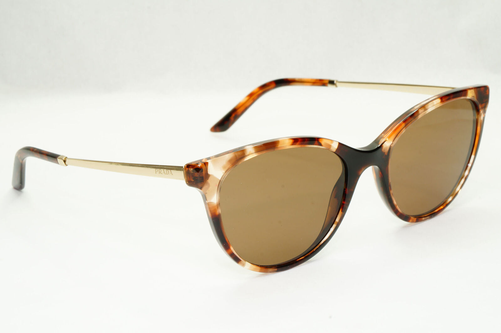 Prada Sunglasses Caramel Brown Tortoise Gold VPR 17W 07R-1O1 53mm