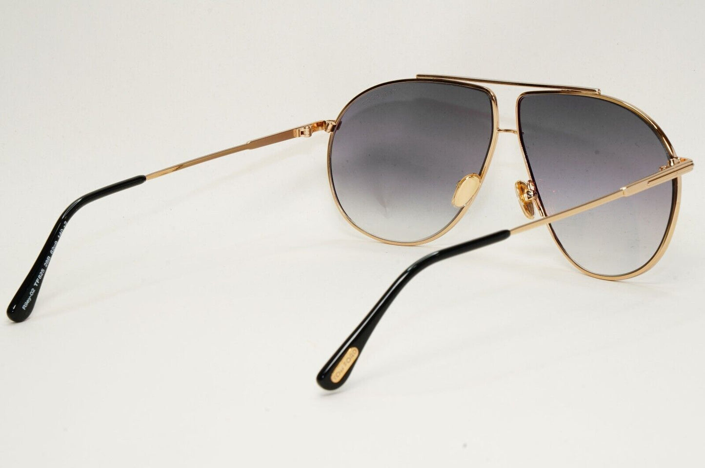 Tom Ford Sunglasses Riley-02 Gold Pilot Grey Gradient Metal FT0825 TF 825 28B