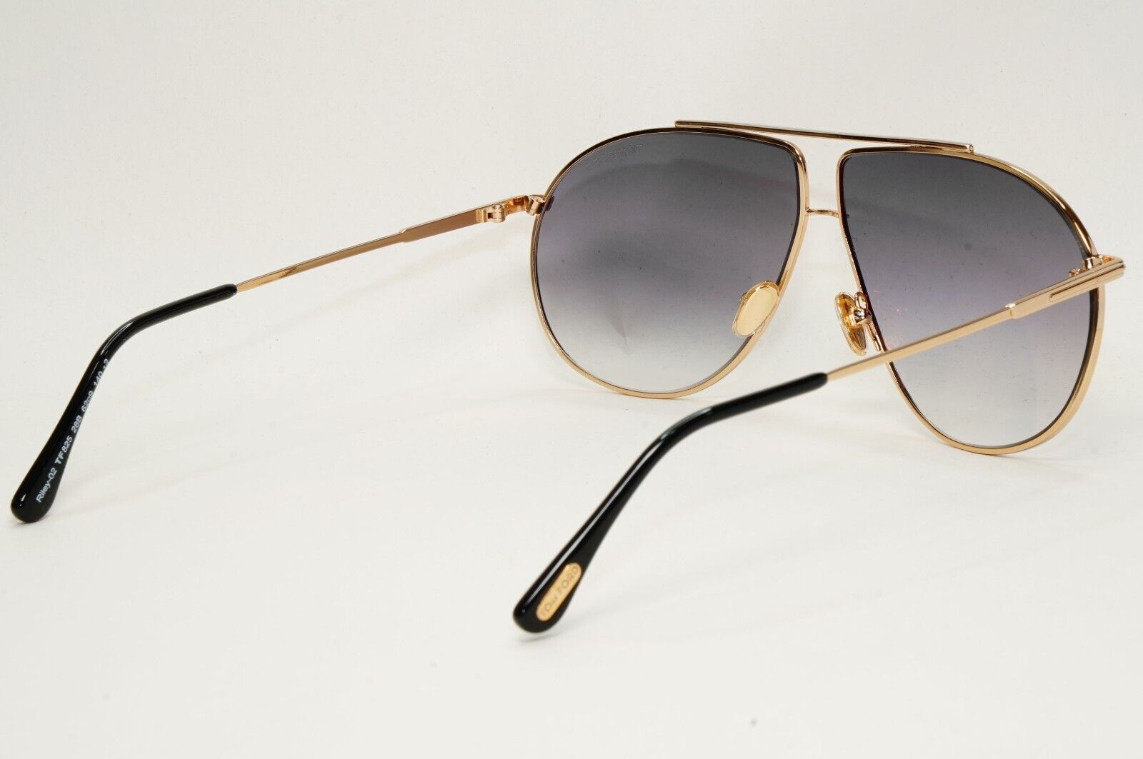 Tom Ford Sunglasses Riley-02 Gold Pilot Grey Gradient Metal FT0825 TF 825 28B