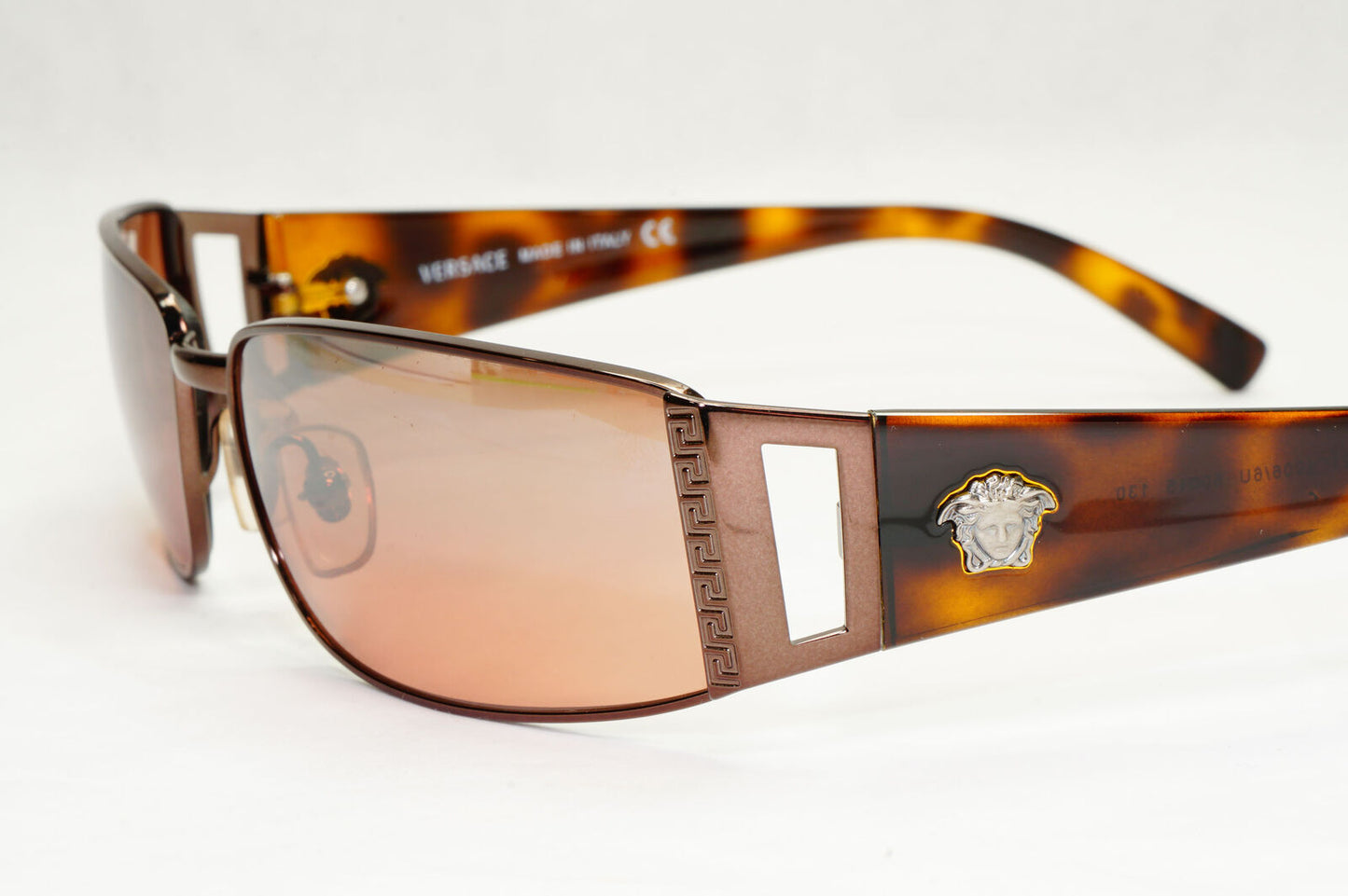 Versace Sunglasses 2003 Vintage Rectangle Brown Mirror MOD 2021 1006/6U 151223