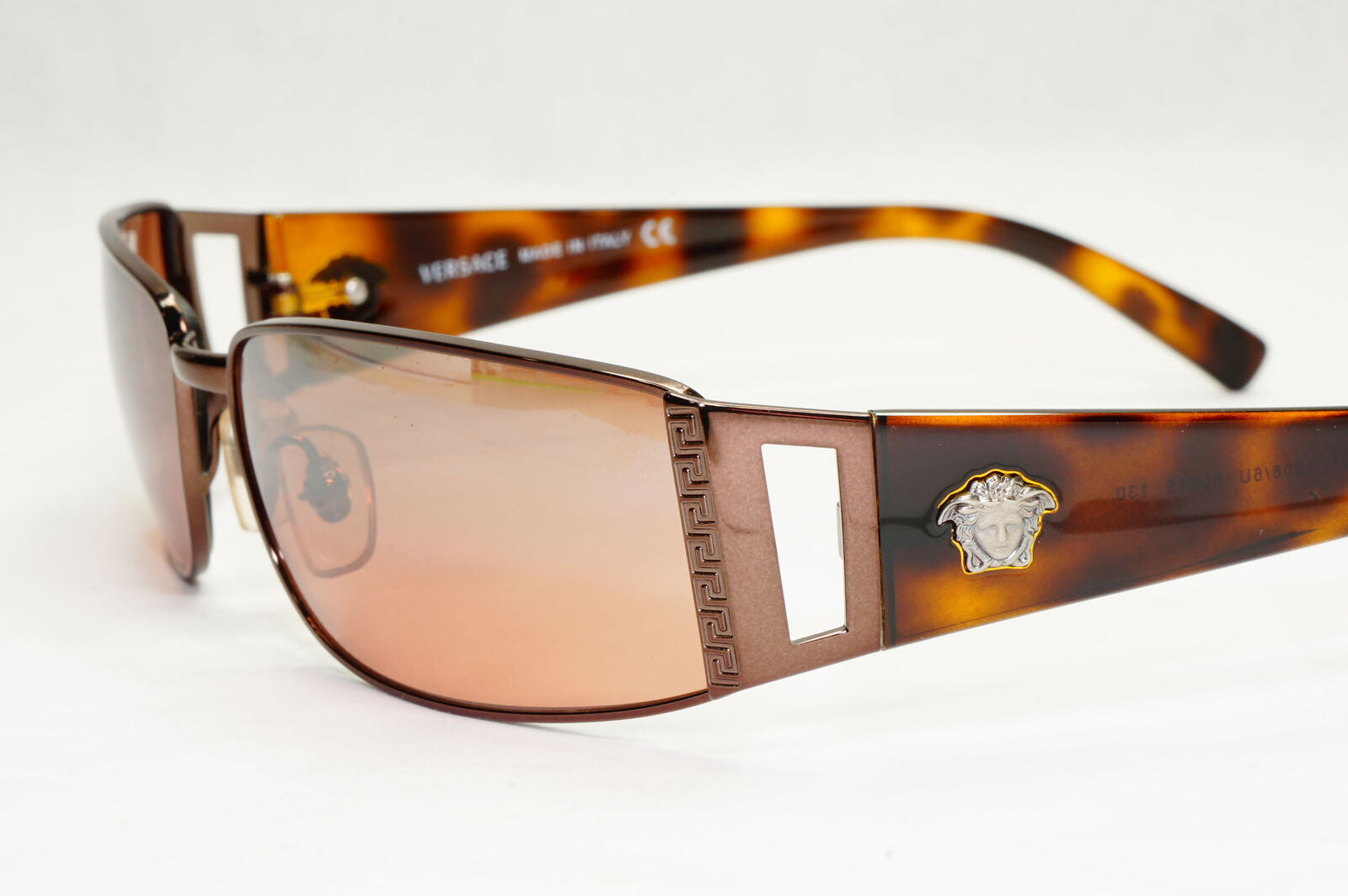 Versace Sunglasses 2003 Vintage Rectangle Brown Mirror MOD 2021 1006/6U 151223