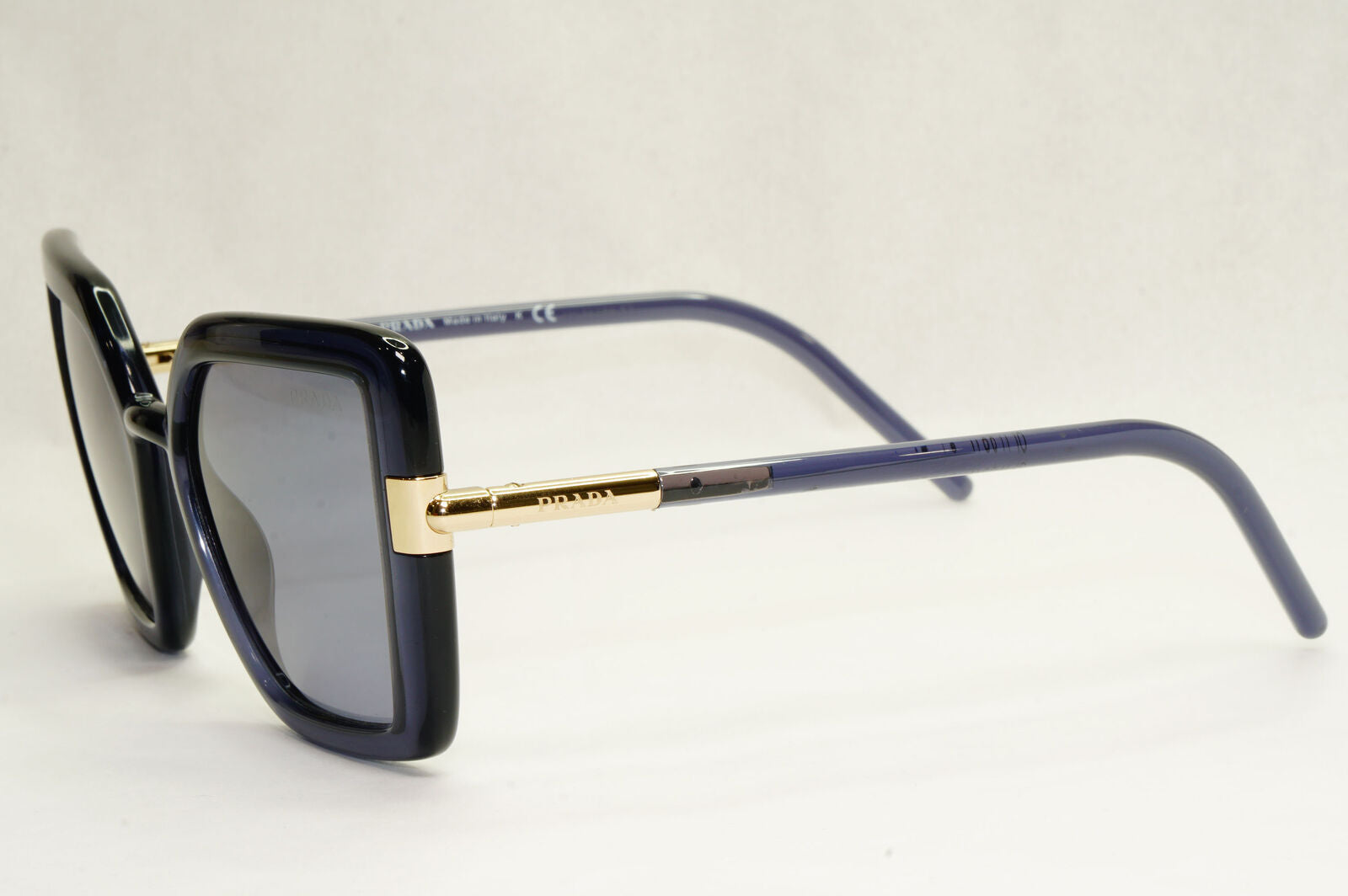 Prada Sunglasses Blue Crystal Square Gold Transparent PR09WS SPR 09W 06M-420