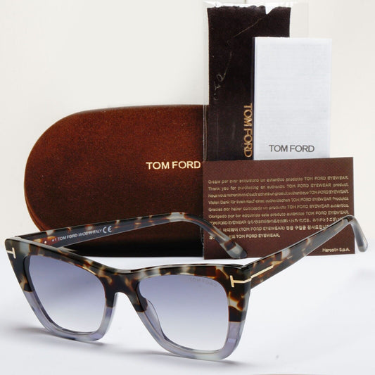 Tom Ford Sunglasses Poppy-02 Brown Grey Gradient Cat Eye FT0846 TF 846 55B