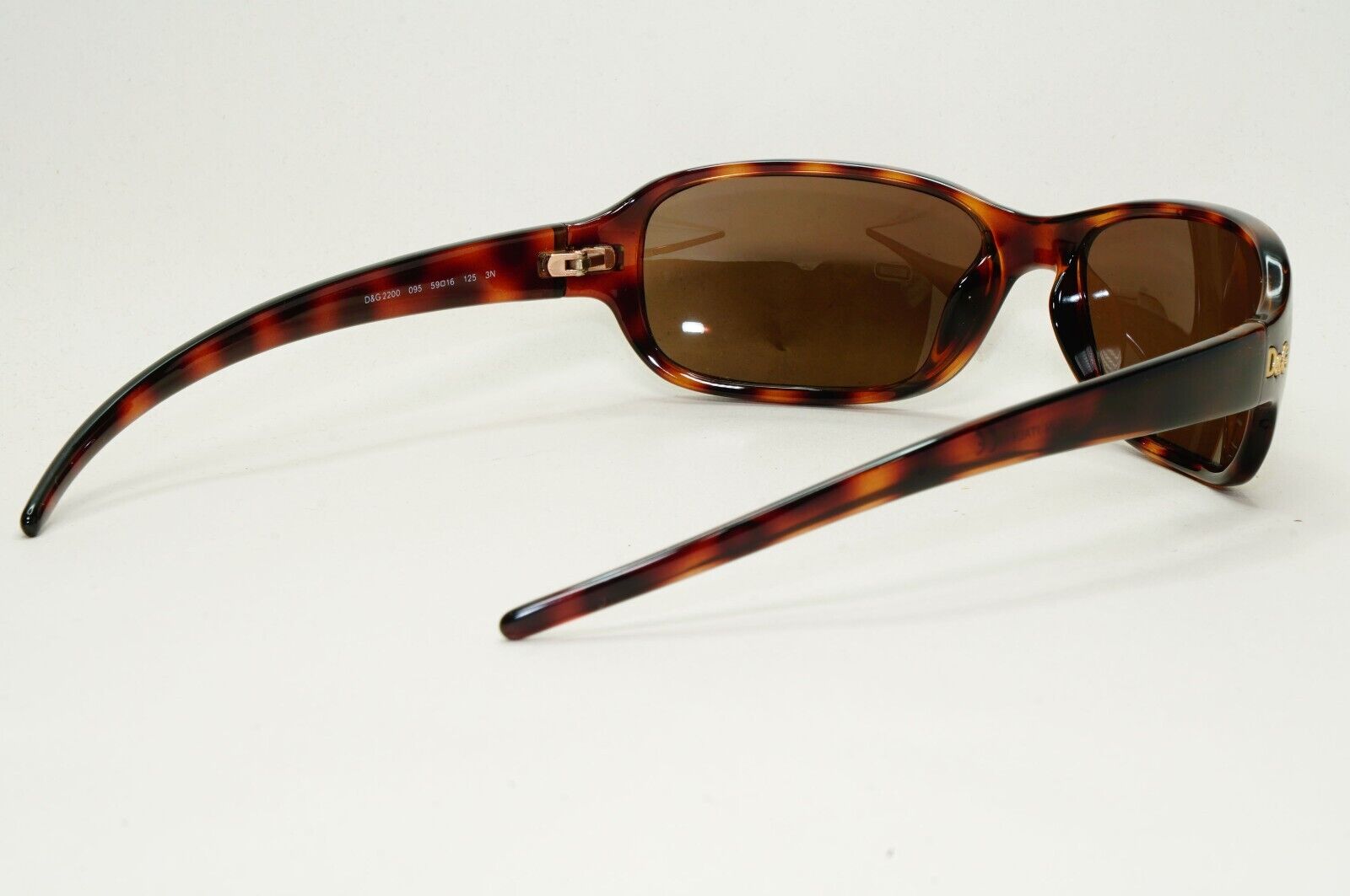 Dolce & Gabbana Sunglasses 2008 Vintage Brown Tortoise Wrap D&G 2200 095 031124
