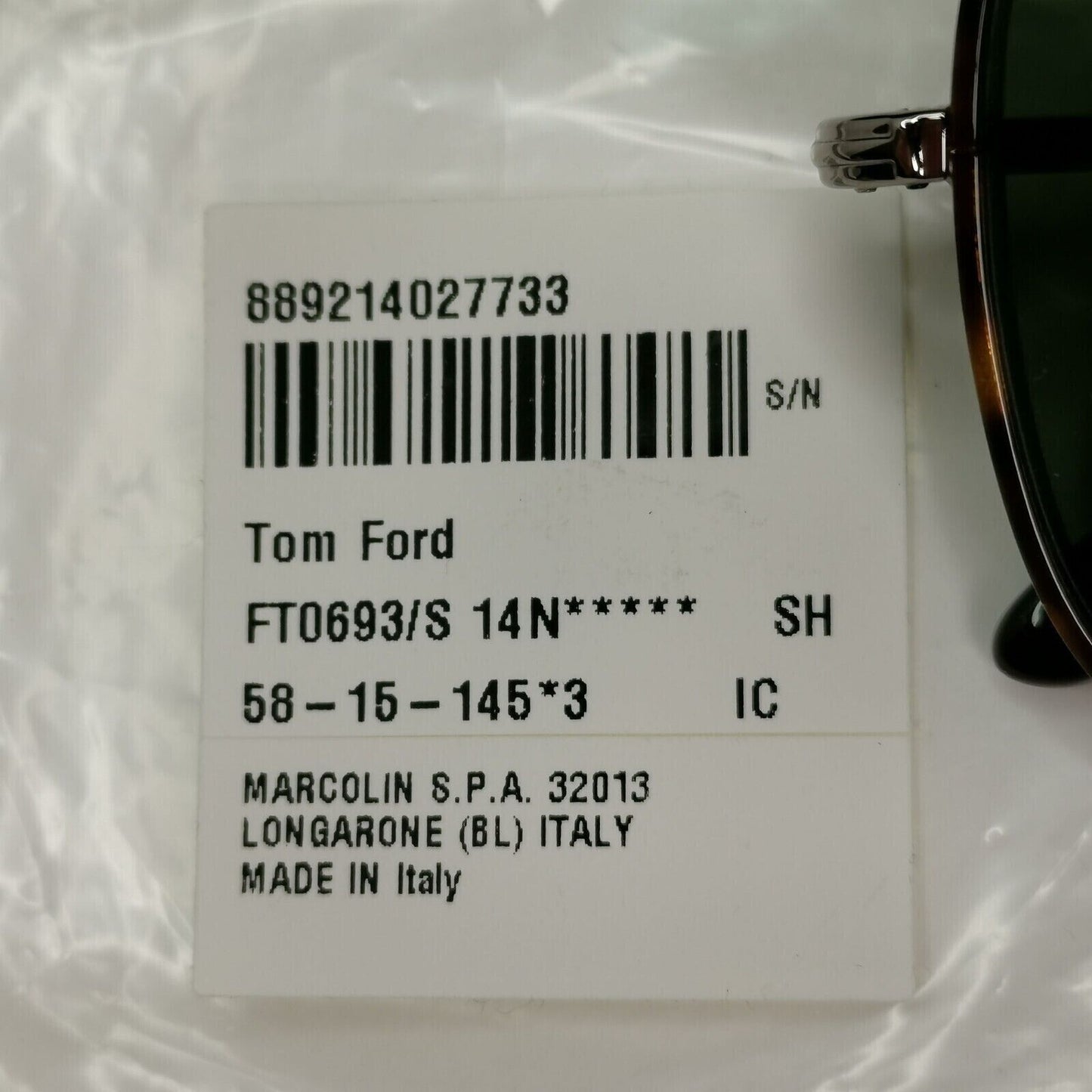 Tom Ford Sunglasses Benton Silver Ruthenium Green Pilot TF 693 14N FT0693 [a]