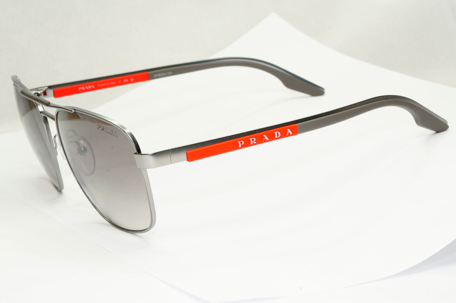 Prada Sunglasses Gunmetal Grey Matte Mirror Silver Pilot PS53XS SPS 53X 7CQ-02M