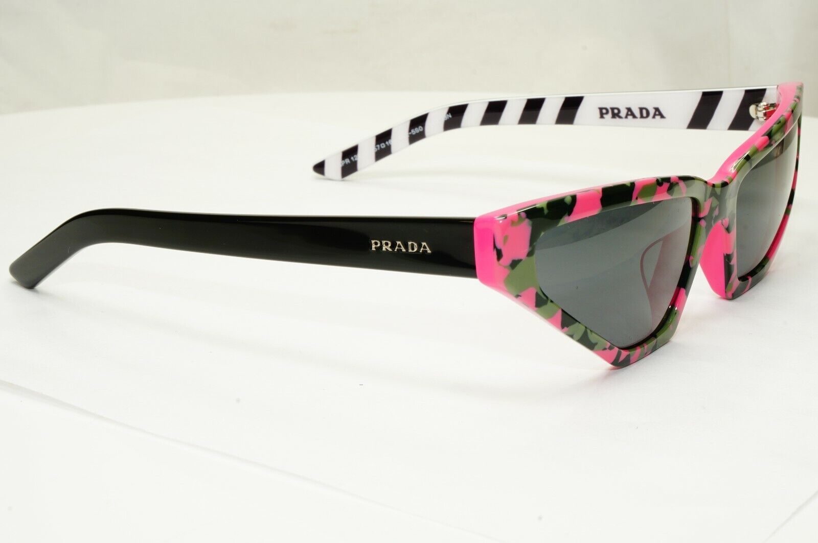 Prada Millenials Sunglasses Pink Black Green Fashion Blogger SPR 12V F 462-5S0
