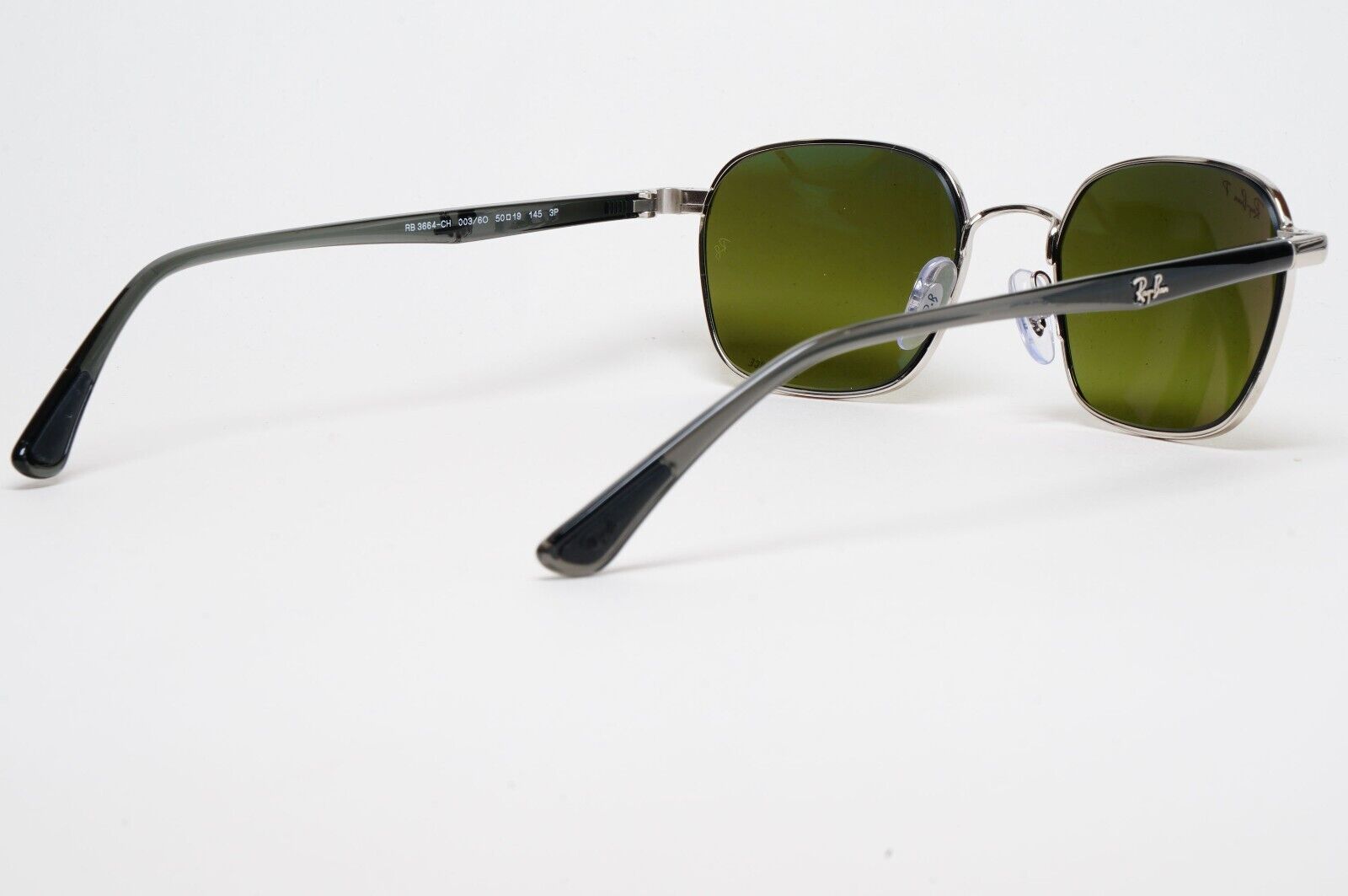 Ray-Ban Sunglasses Polarized Chromance Silver Green Mirror Gold RB 3664CH 003/6O