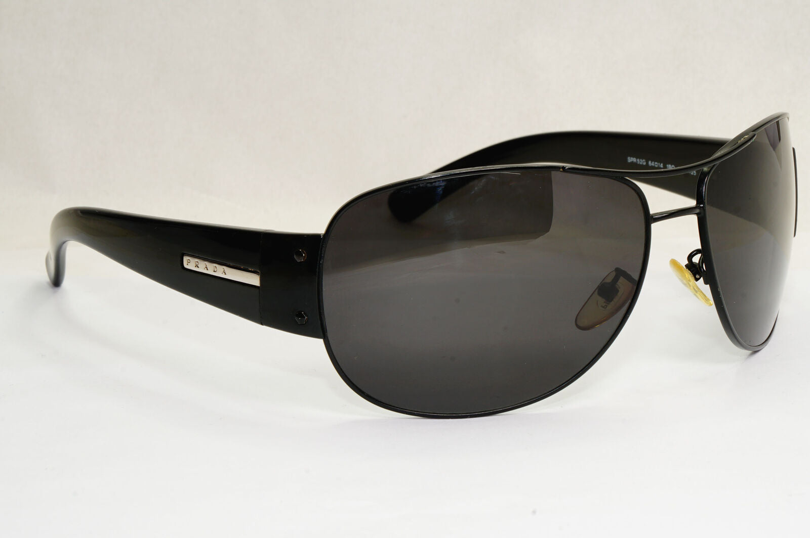 Prada Sunglasses 2006 Vintage Black Pilot Large PR52GS SPR 52G 1BO-1A1 190224