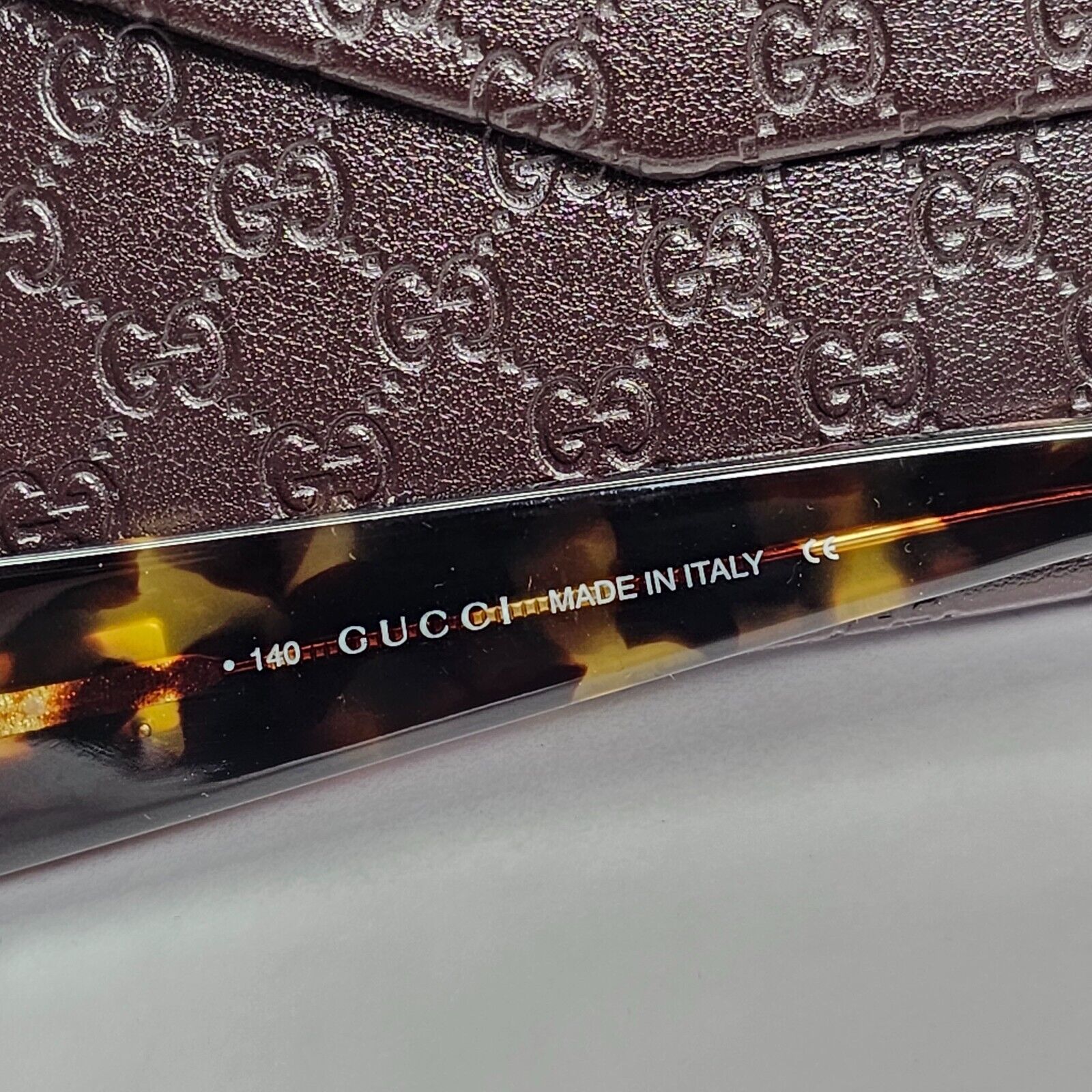 Gucci Sunglasses 1998 Vintage Brown Tortoise Rectangle GG 2450/S 4TM 210125