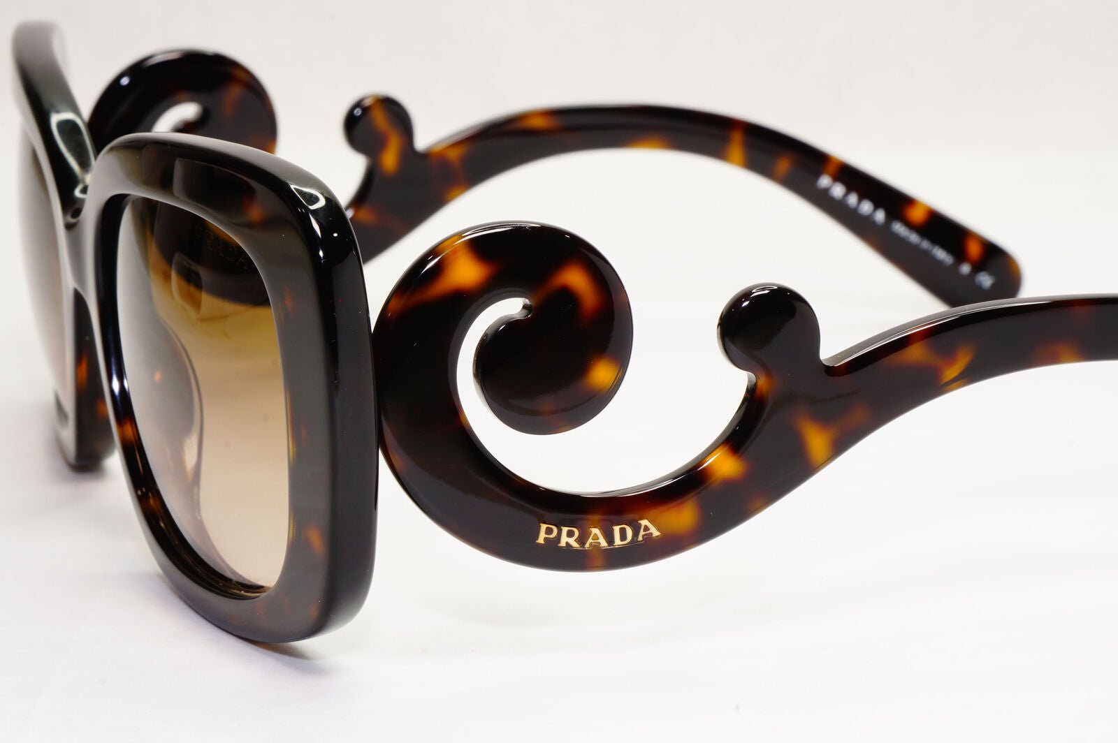 Prada Sunglasses Baroque Swirl Brown Square PR27OS SPR 27O 2AU-6S1 141223