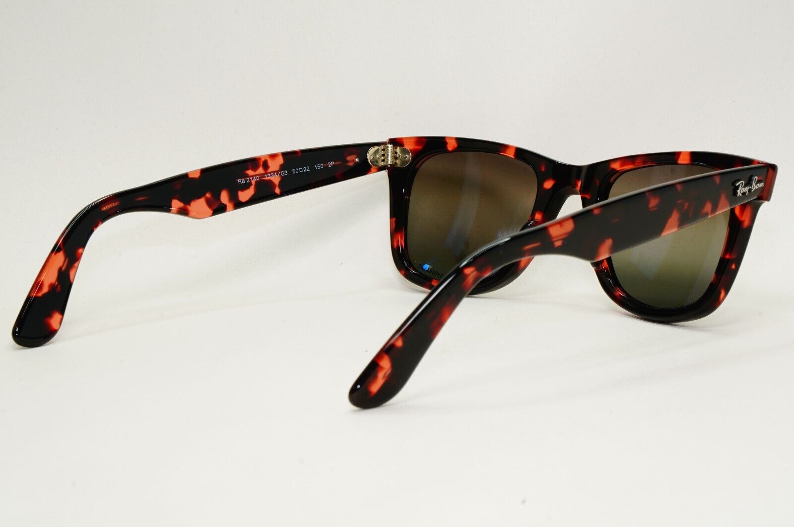 Ray-Ban Sunglasses Wayfarer Polarised Chromance Brown Havana RB 2140 1334/G3