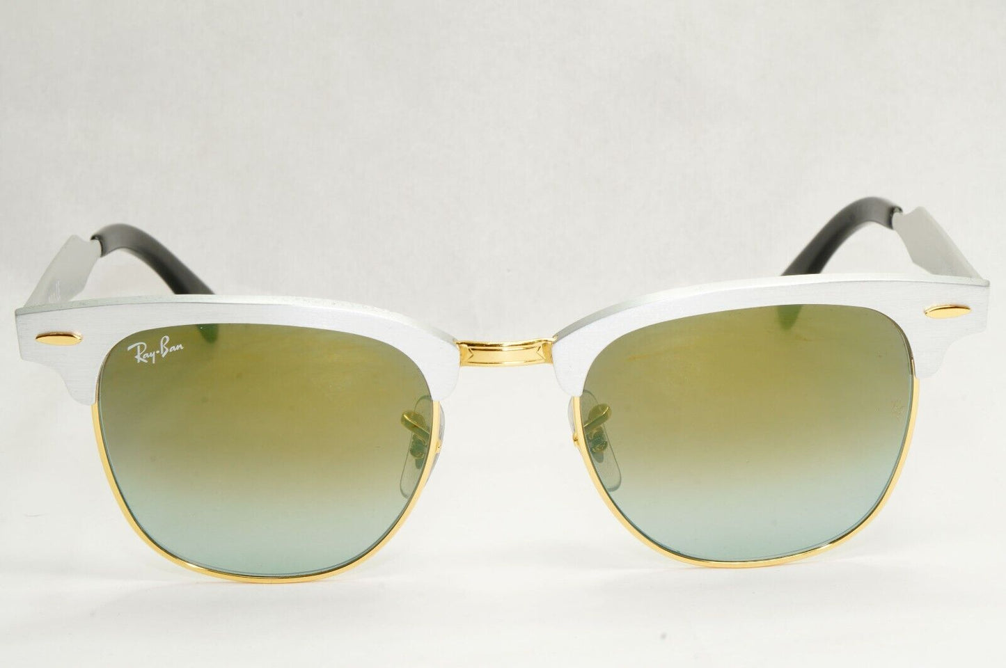 Ray-Ban Sunglasses Clubmaster Aluminum Green Mirror Gradient RB 3507 137/9J 51mm