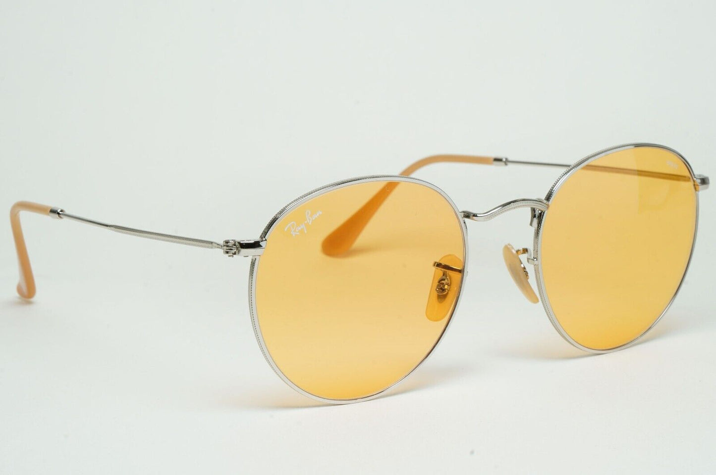 Ray-Ban Sunglasses Evolve Photochromic Silver Yellow Round Metal RB 3447 9065/V9