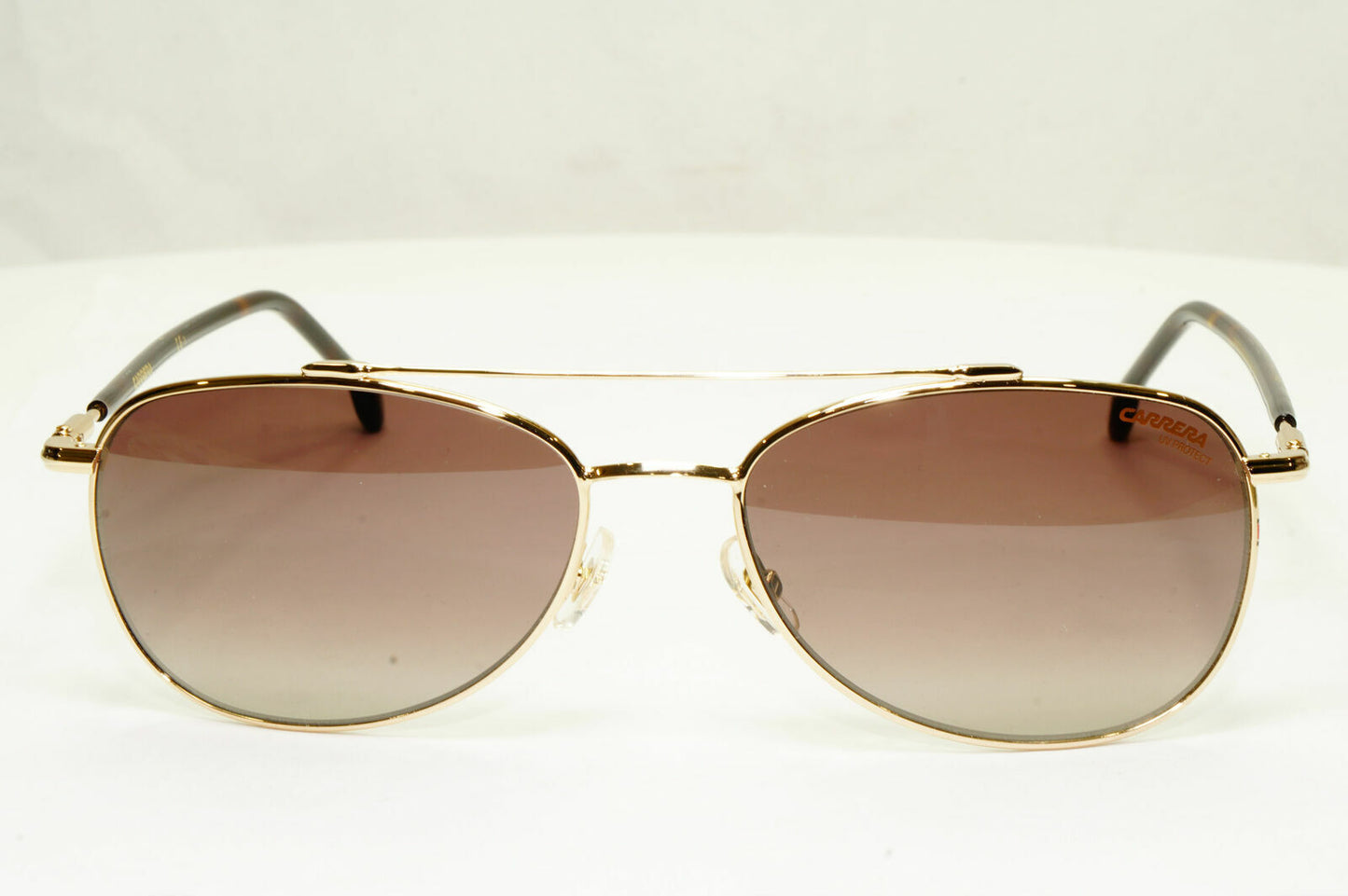 Carrera Gold Sunglasses Pilot Brown Gradient Fade Mens Metal 224 06JHA 58mm