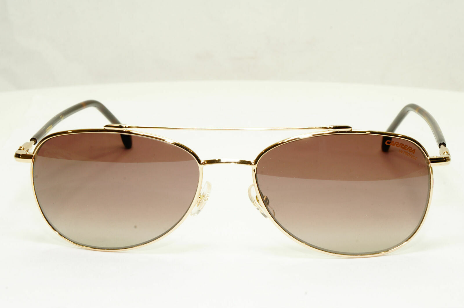 Carrera Gold Sunglasses Pilot Brown Gradient Fade Mens Metal 224 06JHA 58mm