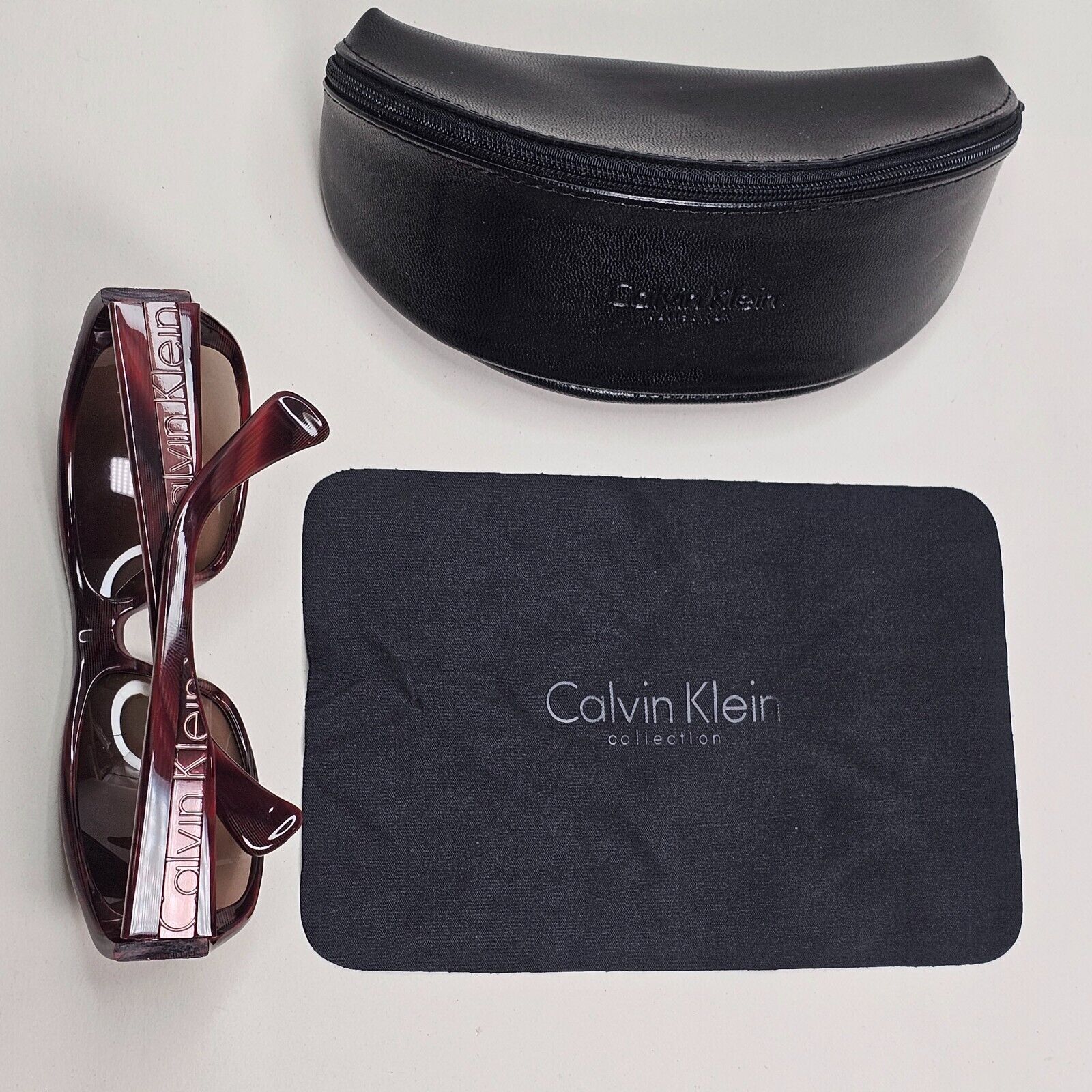 Calvin Klein Sunglasses 2005 Vintage Bordo Brown Red Wrap 830S 039 121124