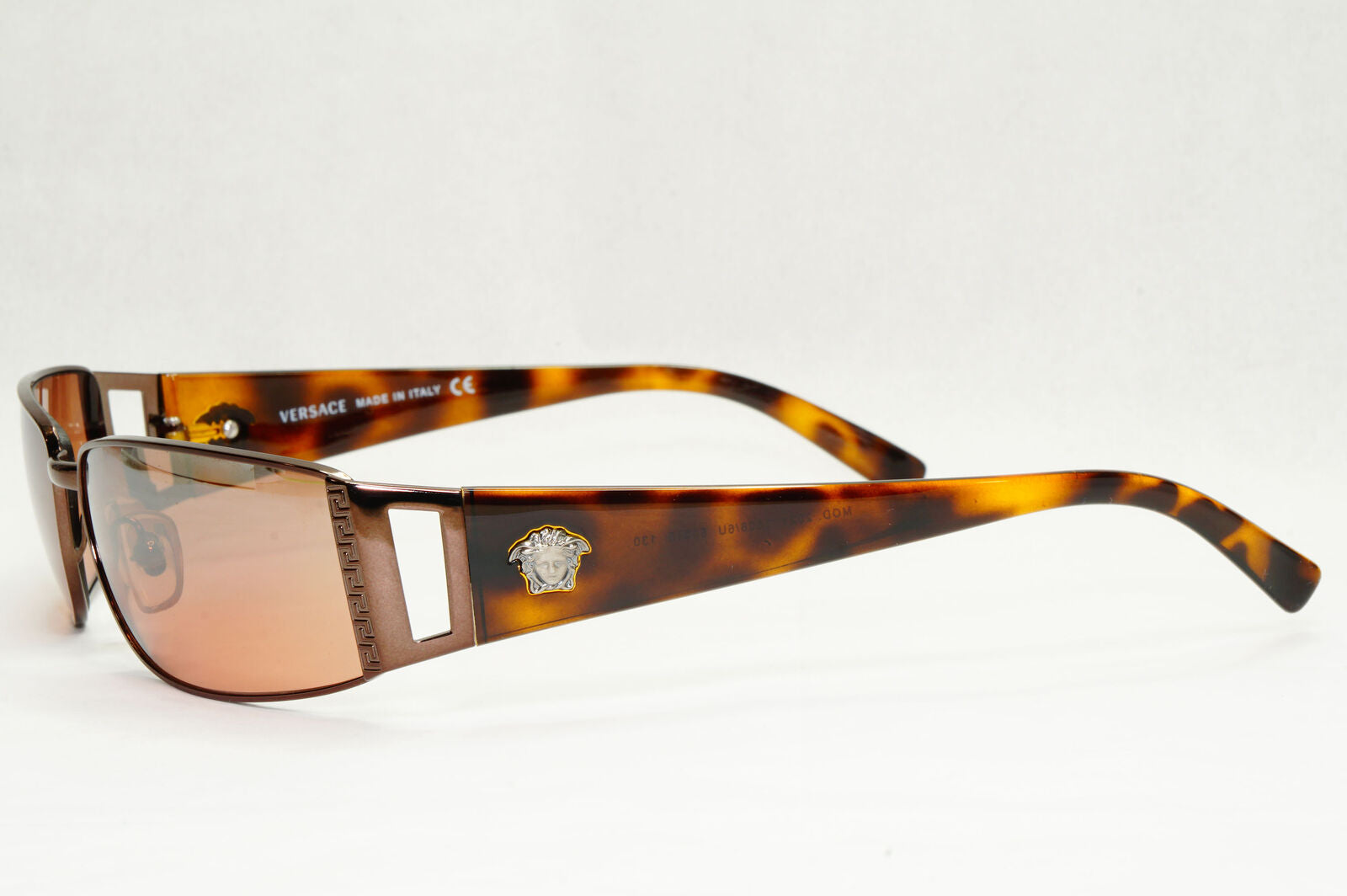 Versace Sunglasses 2003 Vintage Rectangle Brown Mirror MOD 2021 1006/6U 151223