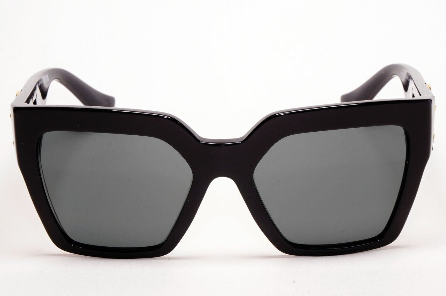 Versace Sunglasses Black Square Butterfly Grey Gold Medusa MOD VE 4458 GB1/87