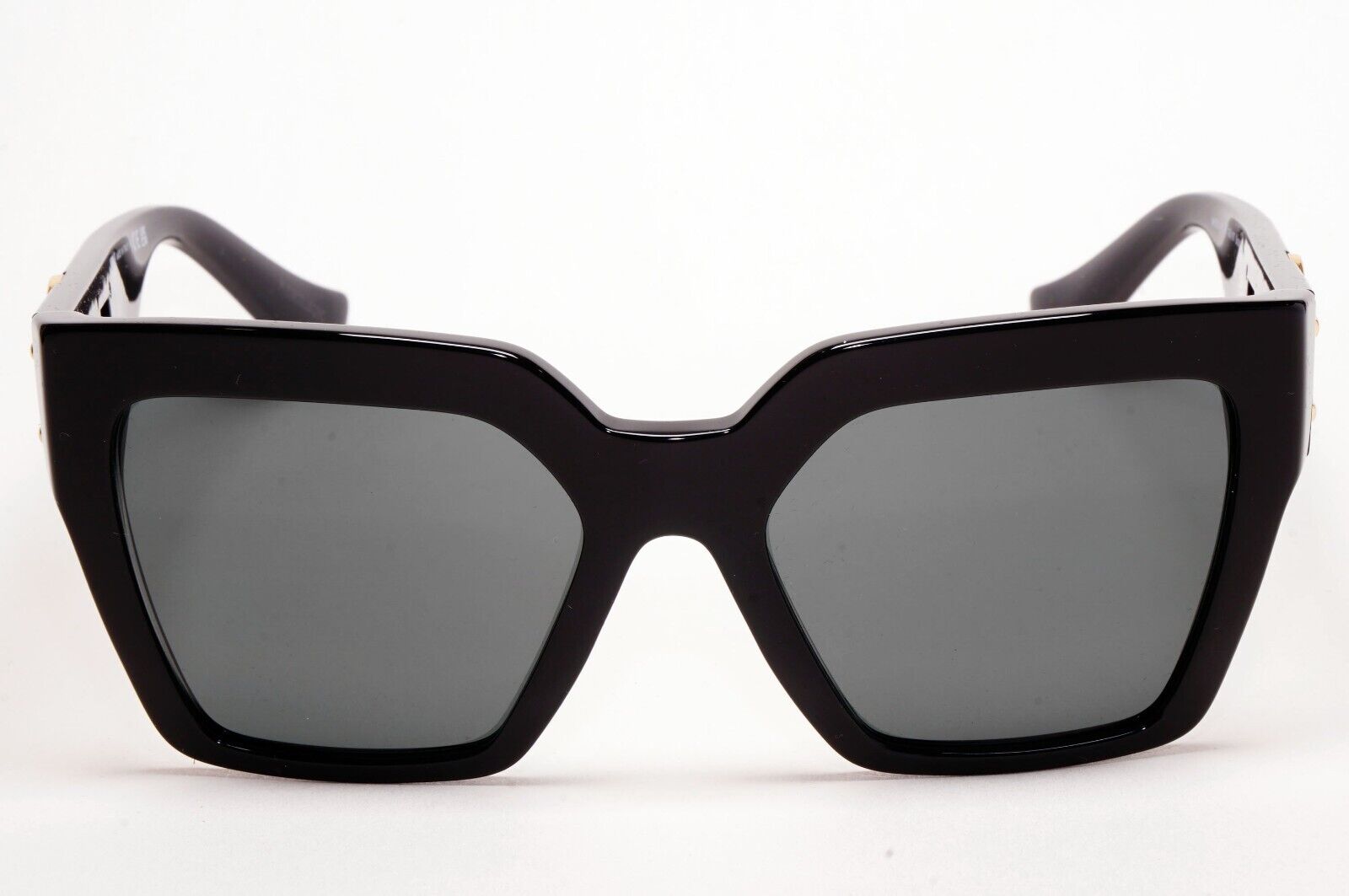 Versace Sunglasses Black Square Butterfly Grey Gold Medusa MOD VE 4458 GB1/87